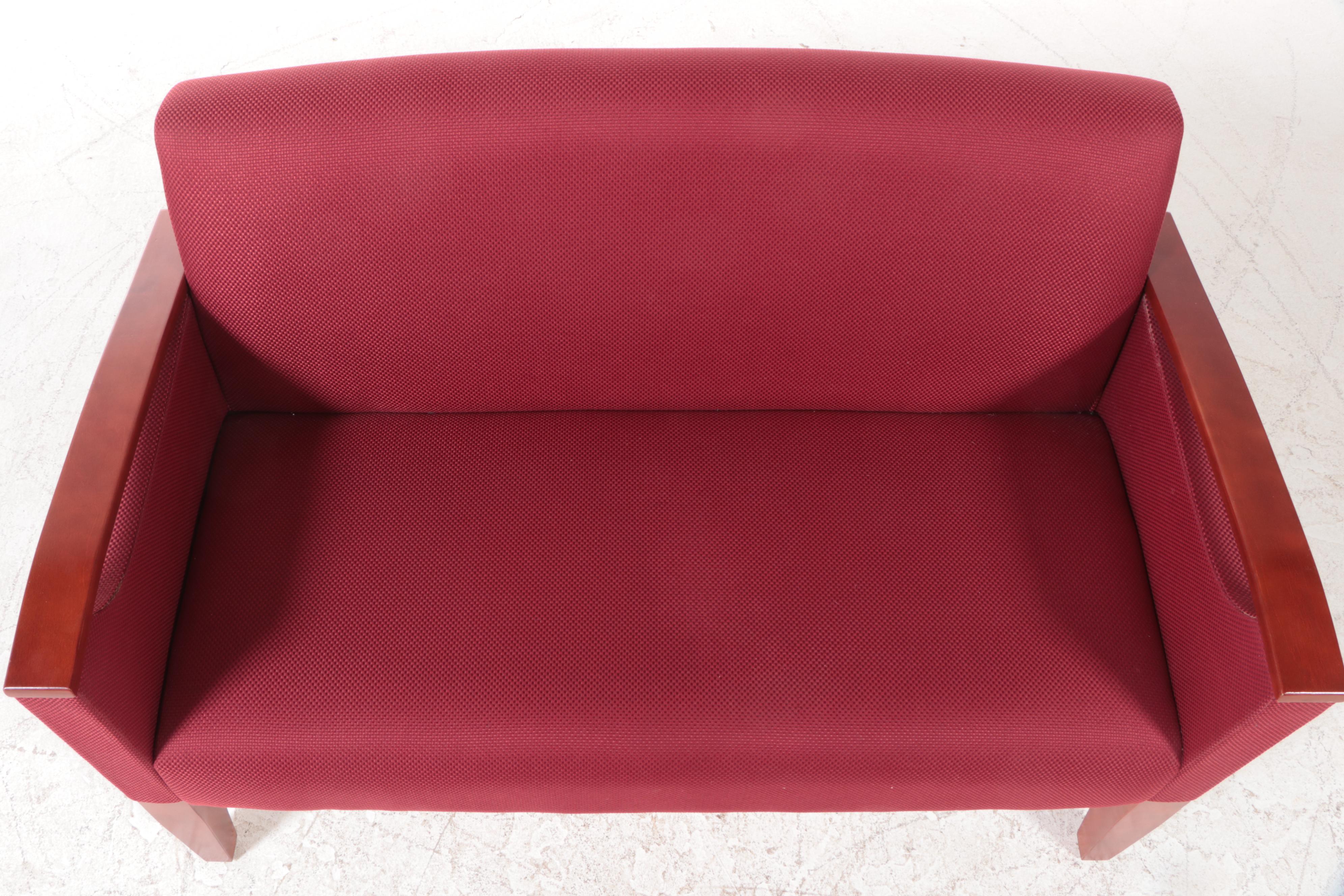 Lesro Industries Inc. Custom-Upholstered Maple Loveseat