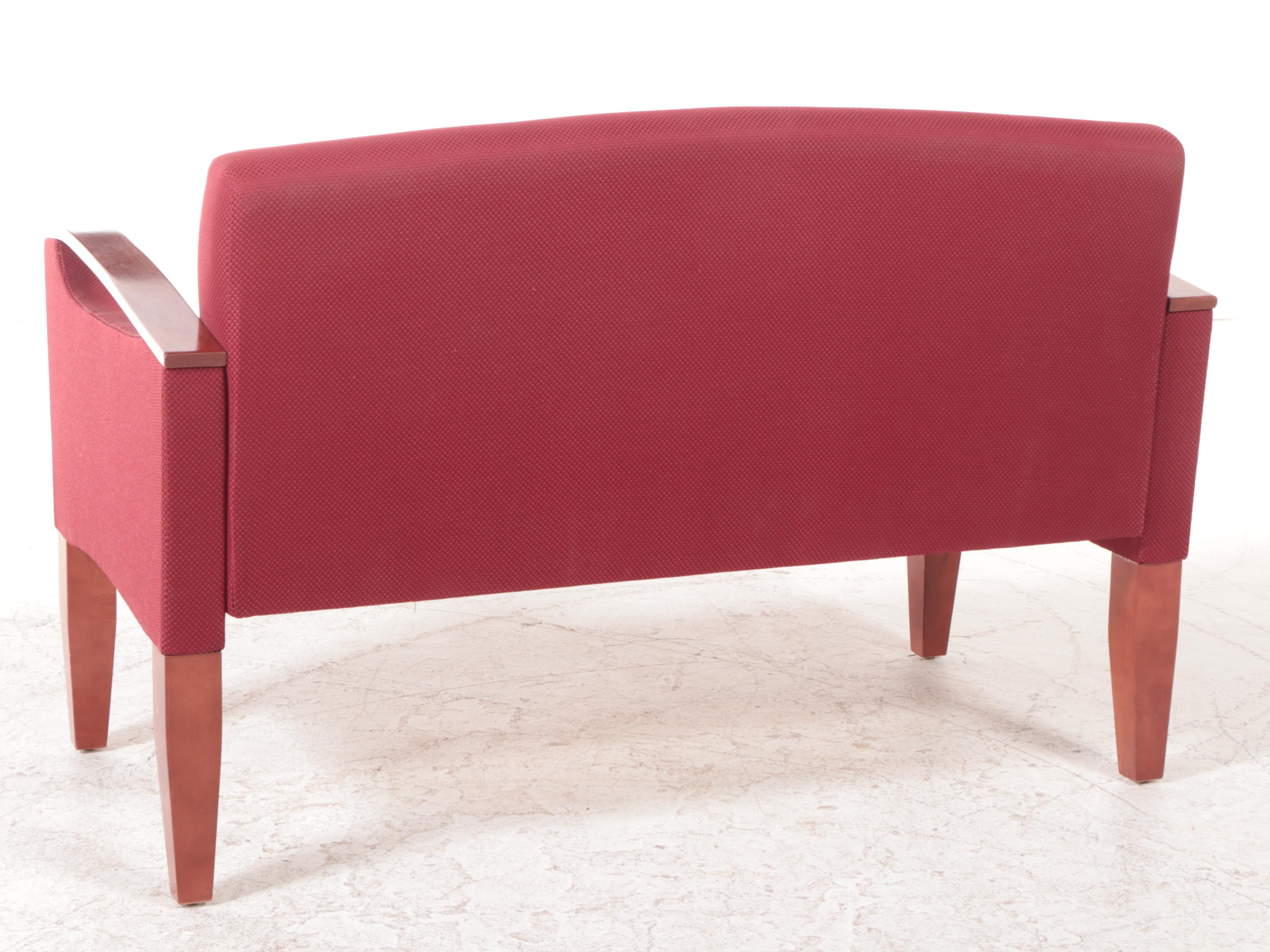 Lesro Industries Inc. Custom-Upholstered Maple Loveseat
