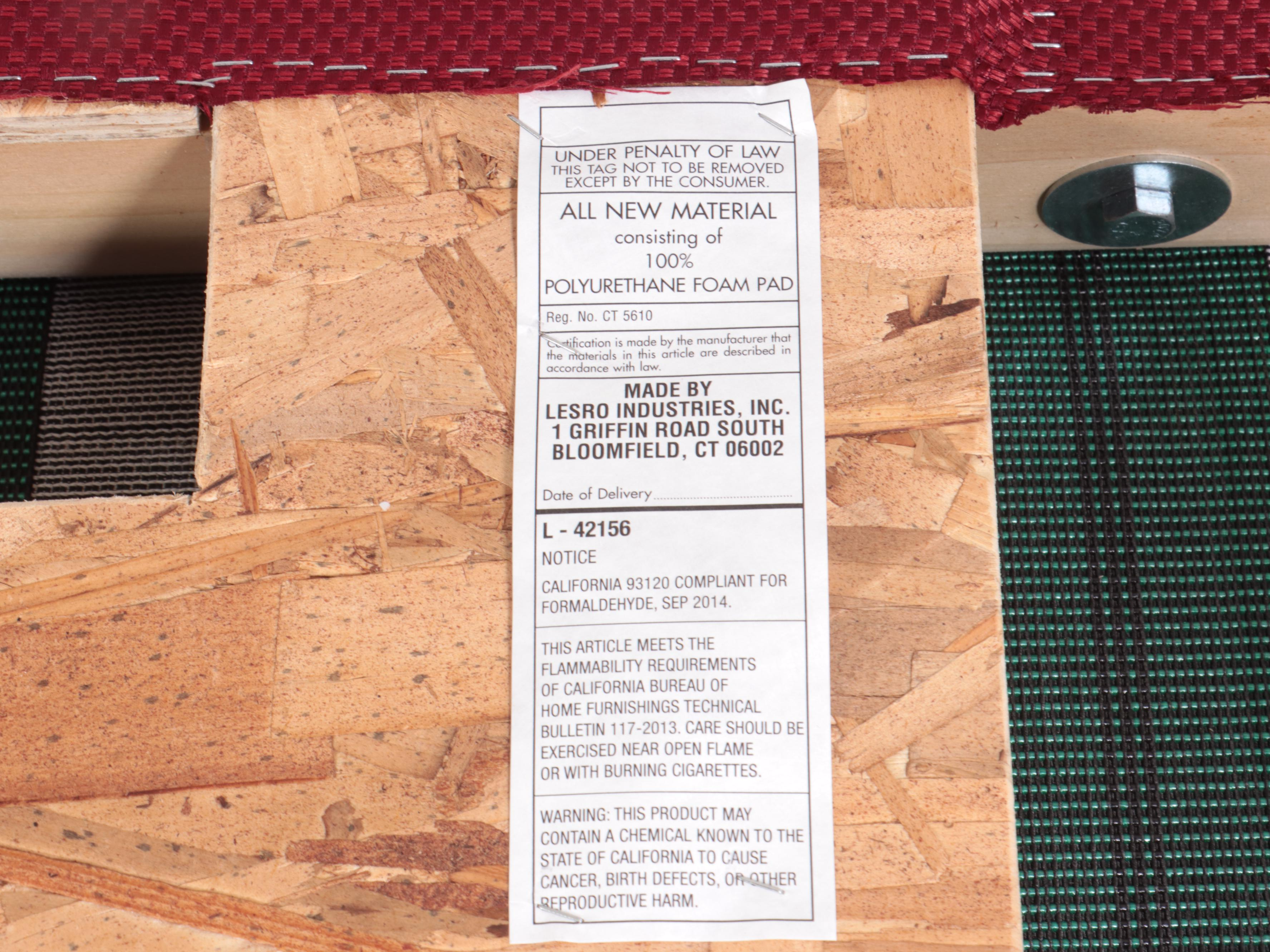 Lesro Industries Inc. Custom-Upholstered Maple Loveseat