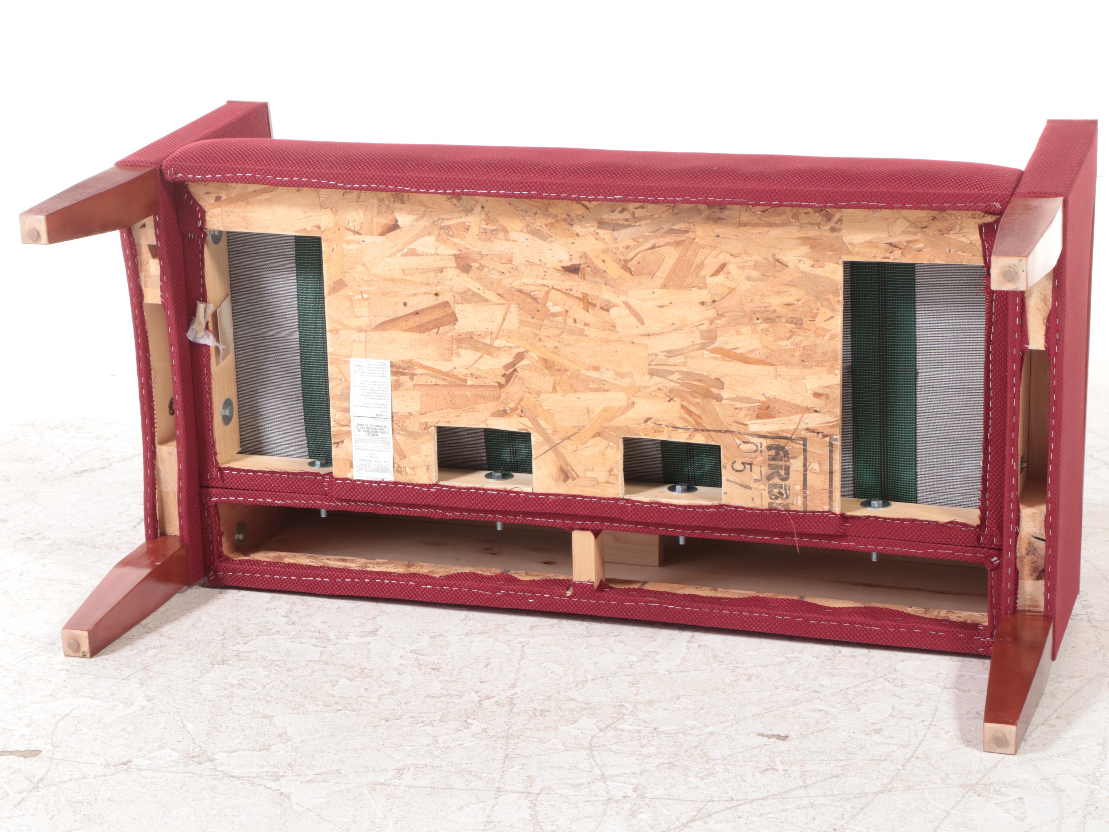 Lesro Industries Inc. Custom-Upholstered Maple Loveseat