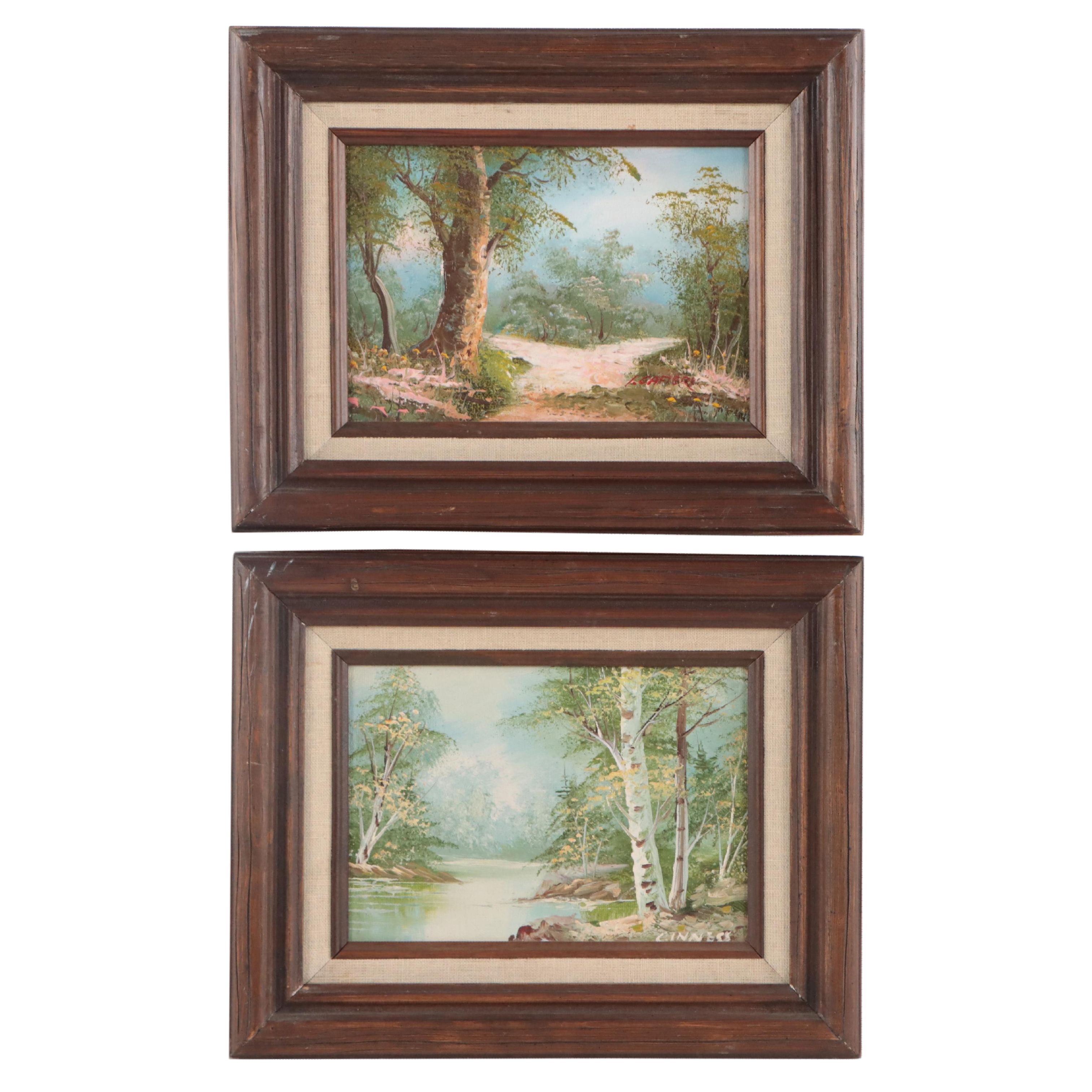 Clara Inness and Irene Cafieri Oil Paintings of Verdant Landscapes