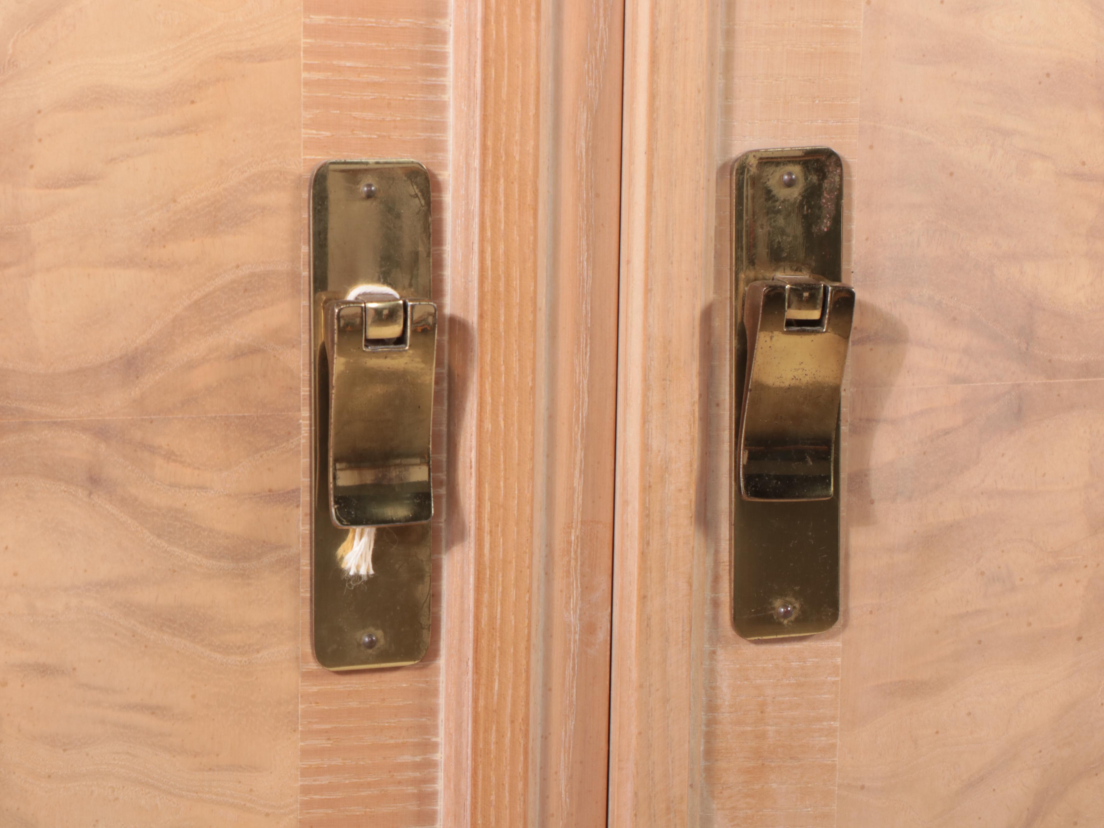 Drexel Heritage "Corinthian" Ash and Olive Ash Burl Media Wardrobe