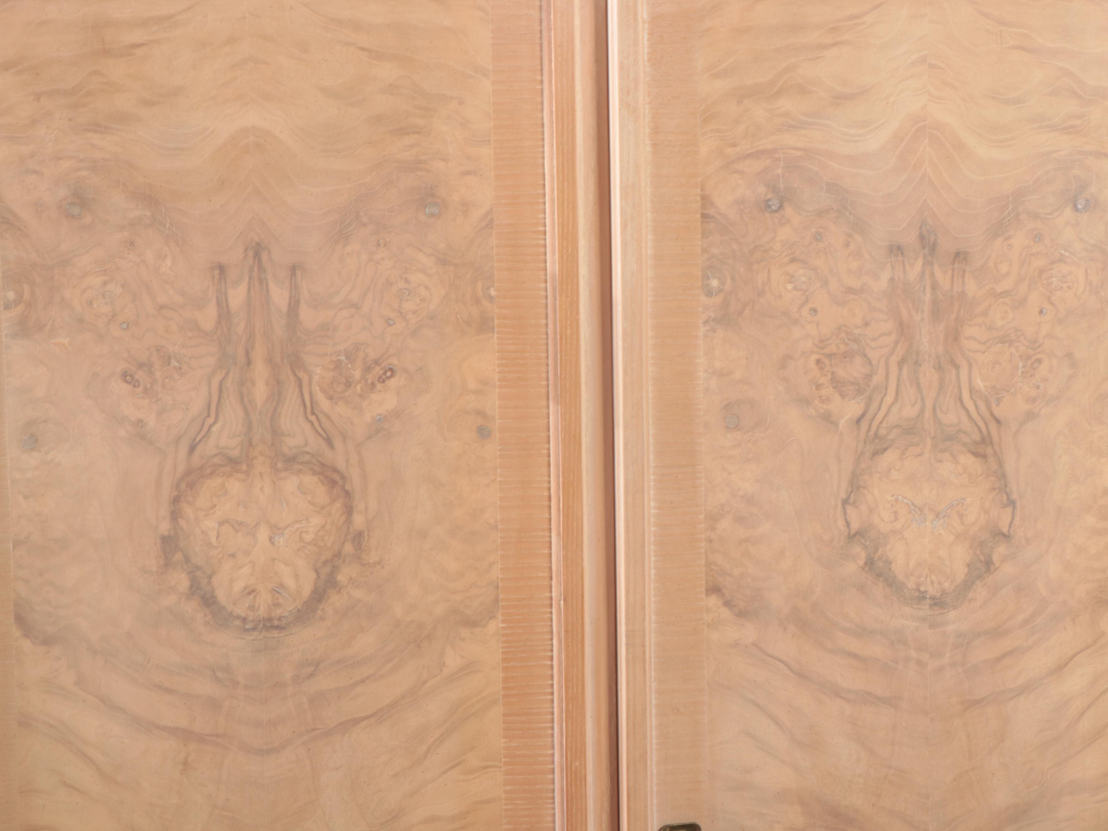 Drexel Heritage "Corinthian" Ash and Olive Ash Burl Media Wardrobe