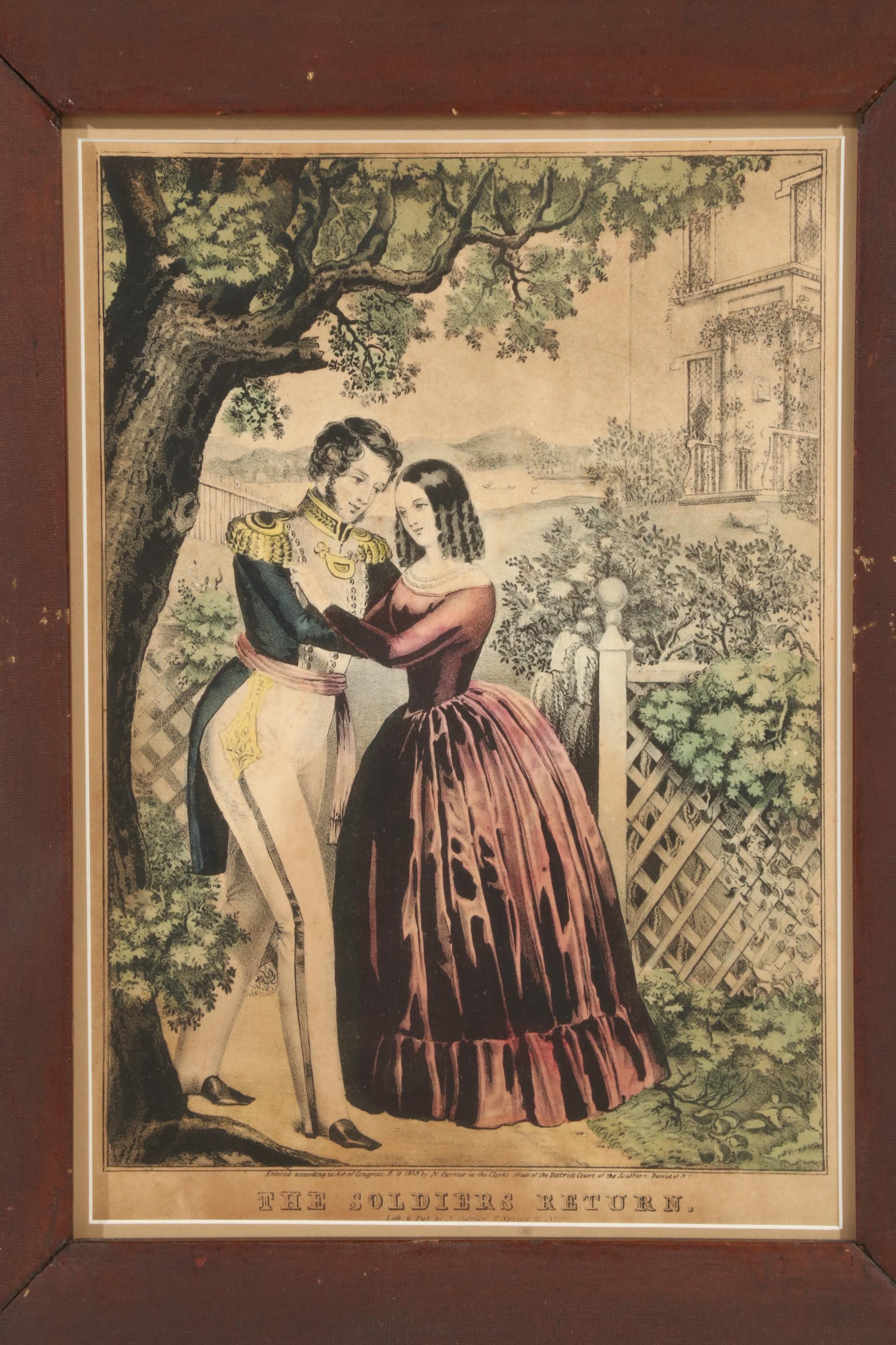 Currier & Ives Hand-Colored Lithographs, 19th Century