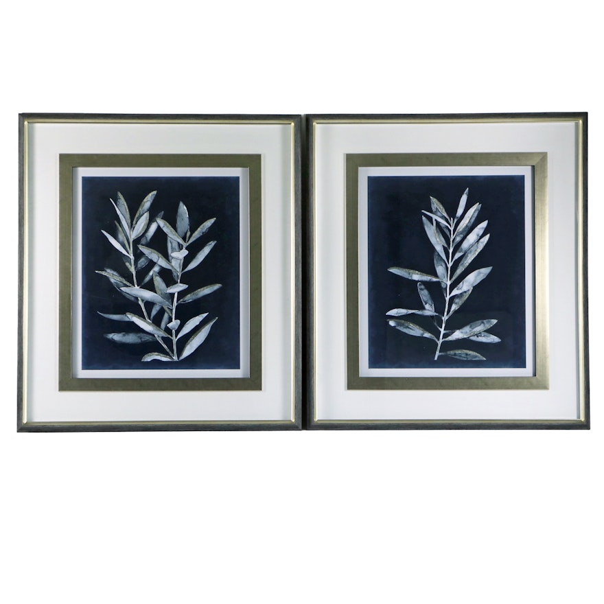 Megan Meagher Giclee "Midnight Leaves I" and "Midnight Leaves II"