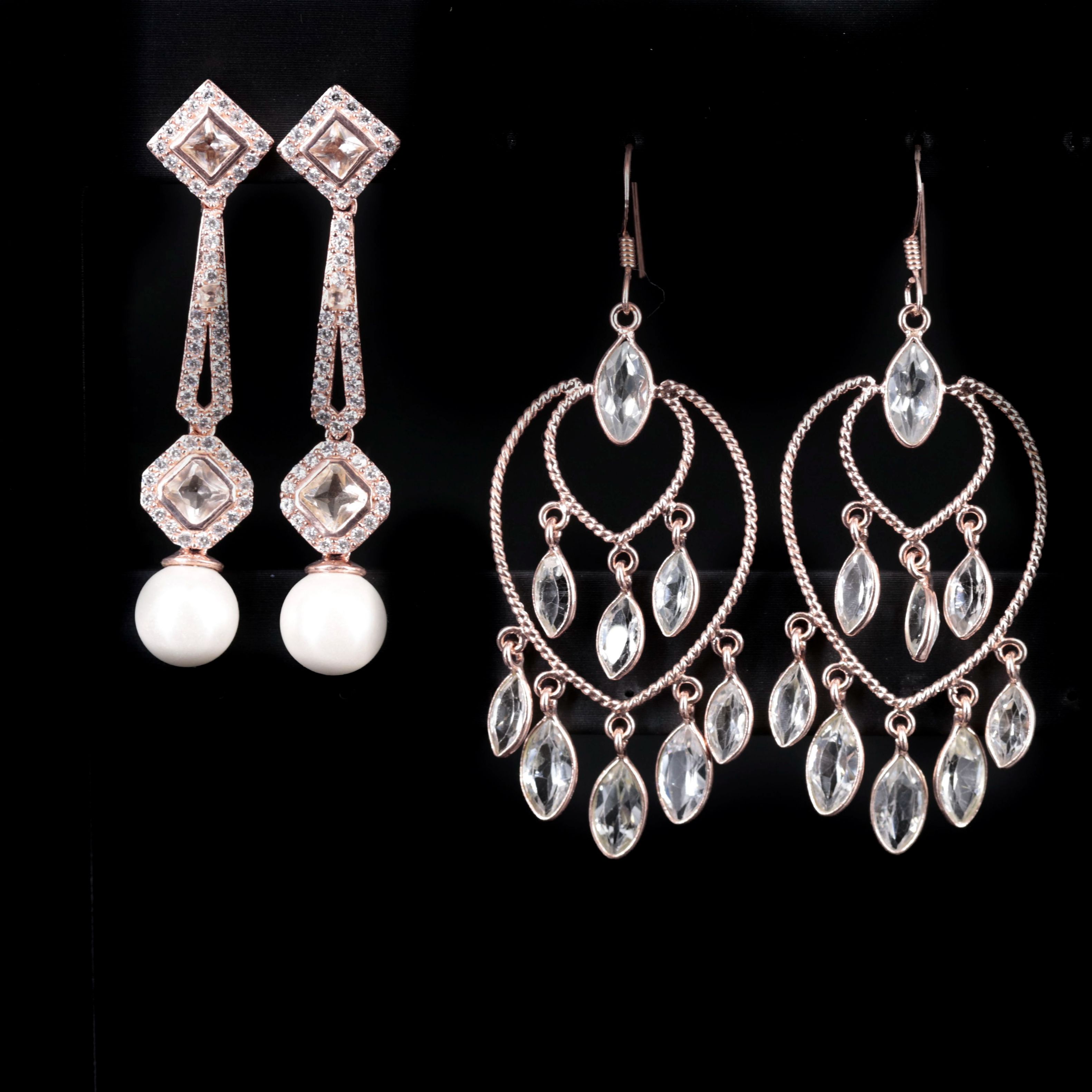 Sterling Silver Earring Collection Including Topaz and Morganite