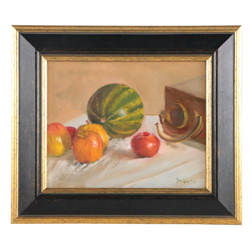 Christopher Pratt Still Life Oil Painting of Fruit