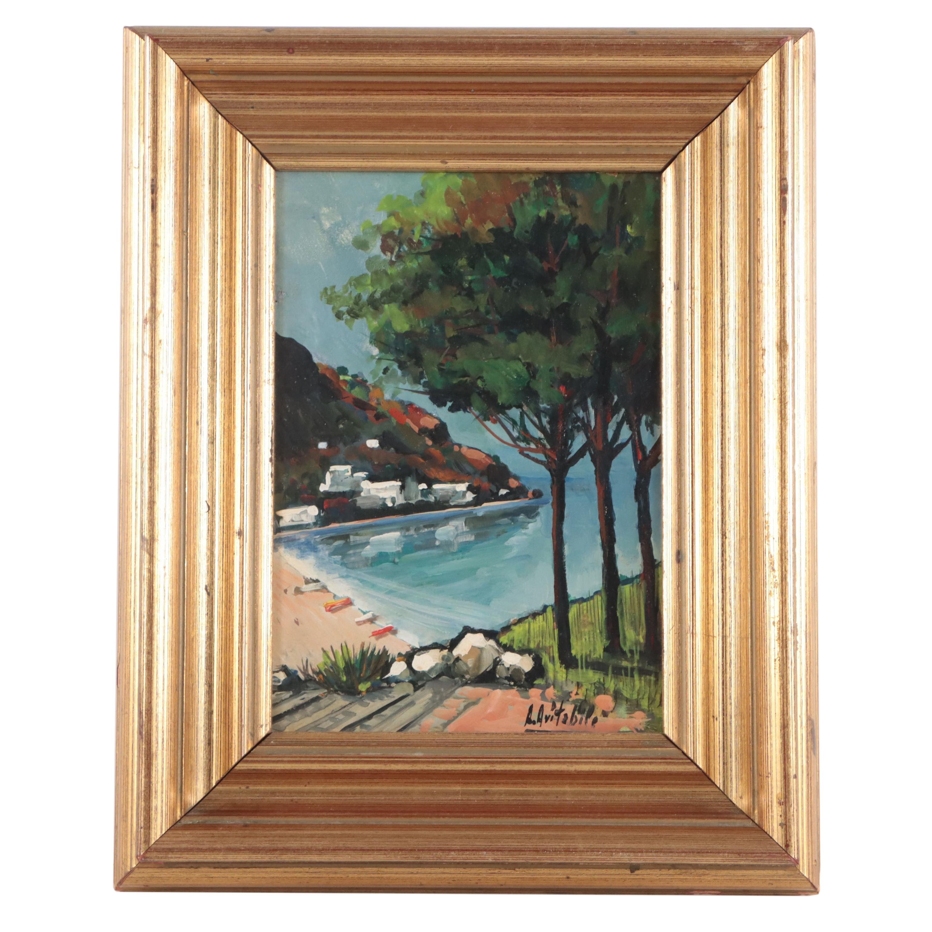 Alfredo Avitabile Oil Painting of The Amalfi Coast "Costiera Amalfitana"