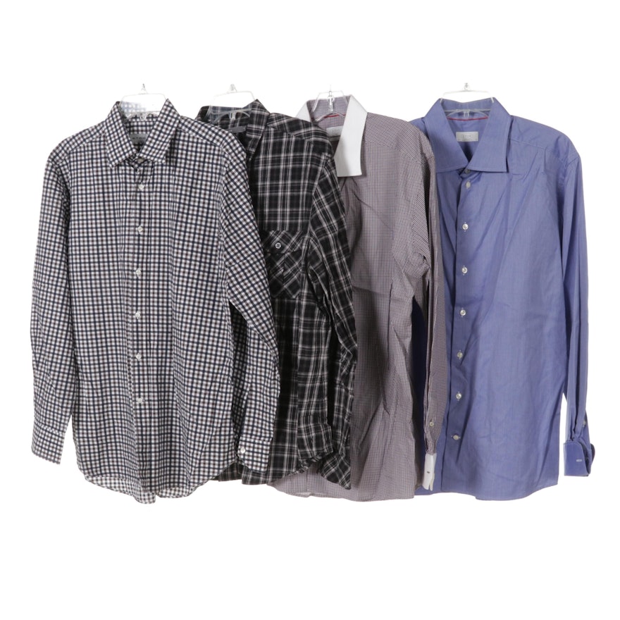 Men's Eton, Vince, and Etro Patterned Button-Up Dress Shirts
