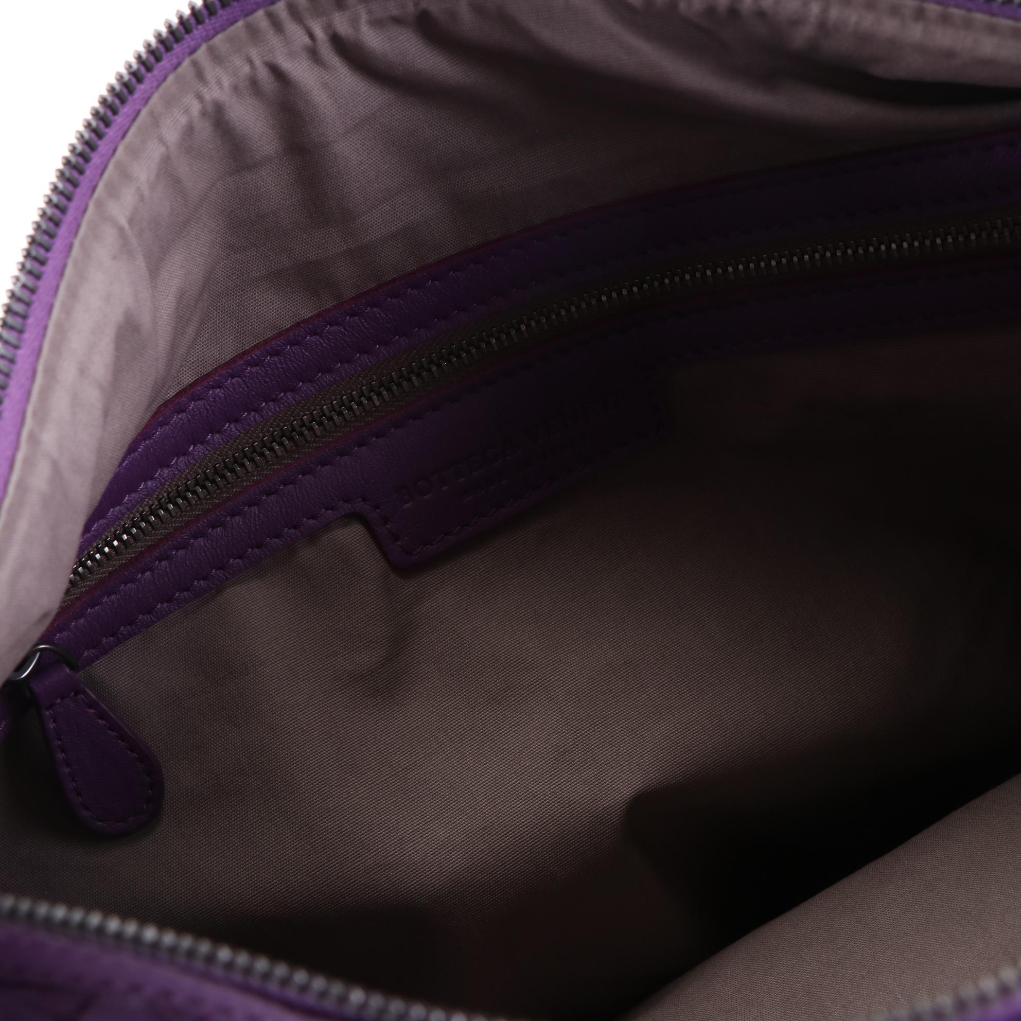 Bottega Veneta Zip Shoulder Bag in Intrecciato Leather