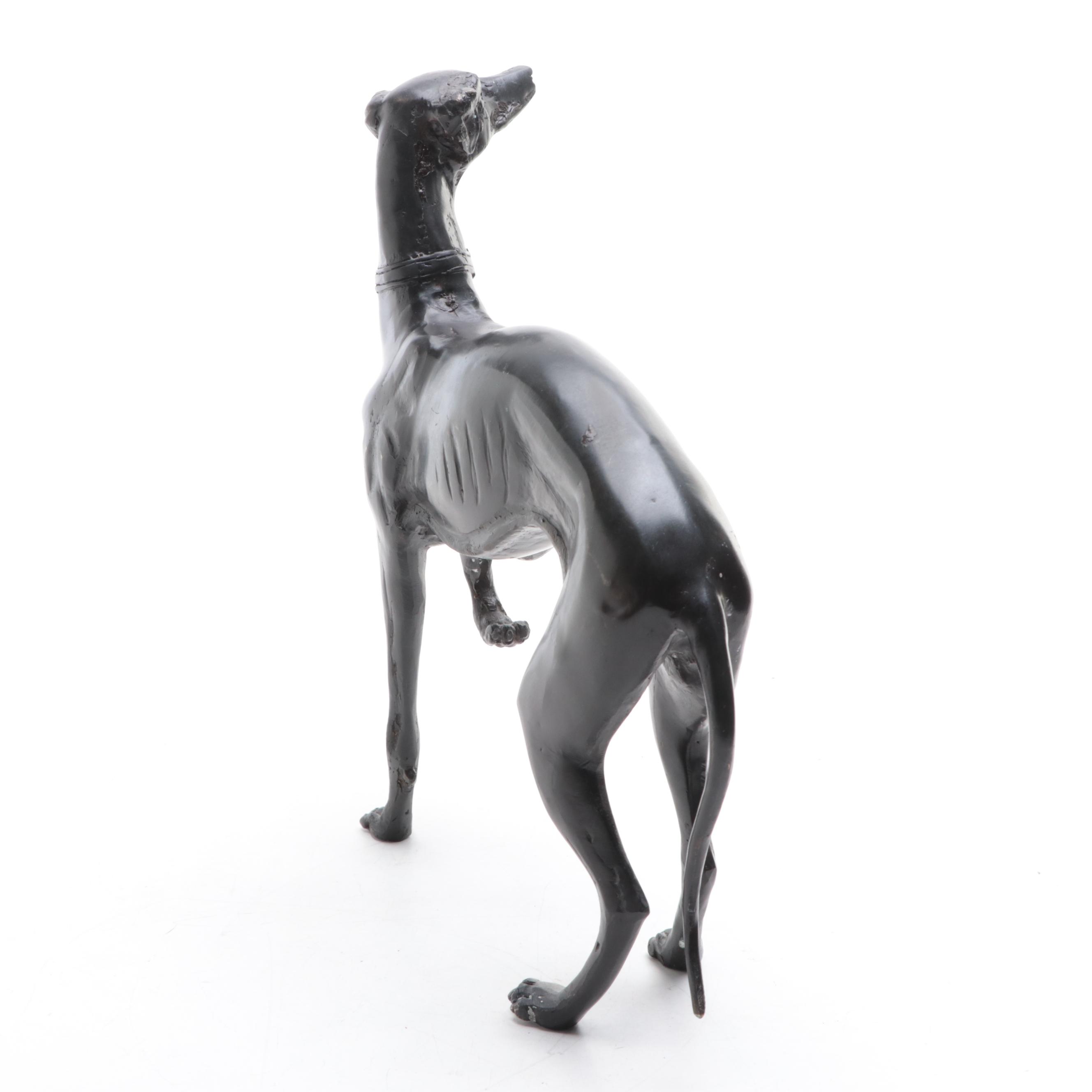 Cast Metal Greyhound Figurine