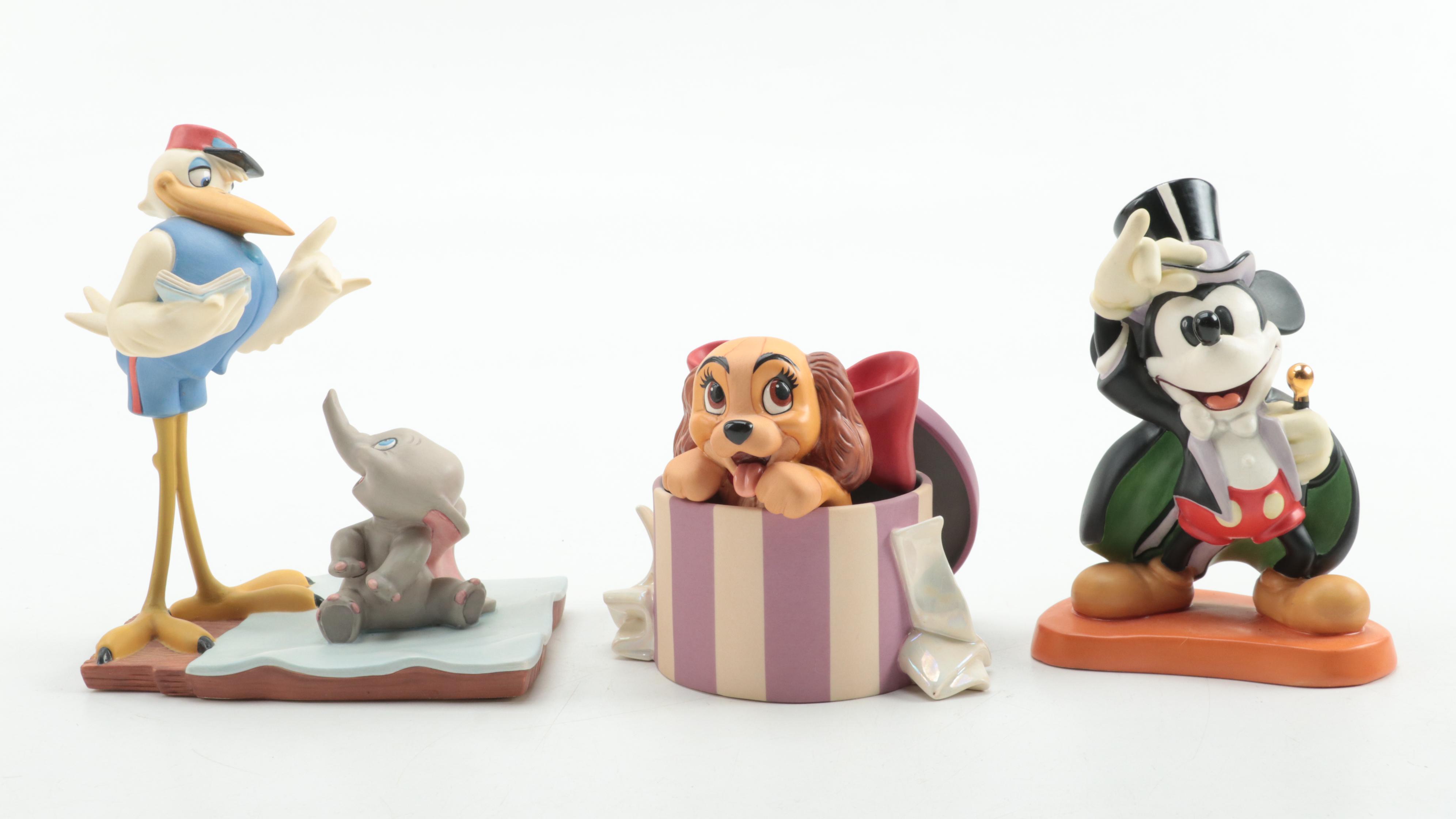 Walt Disney Classics Collection Ceramic Figurines, Late 20th Century