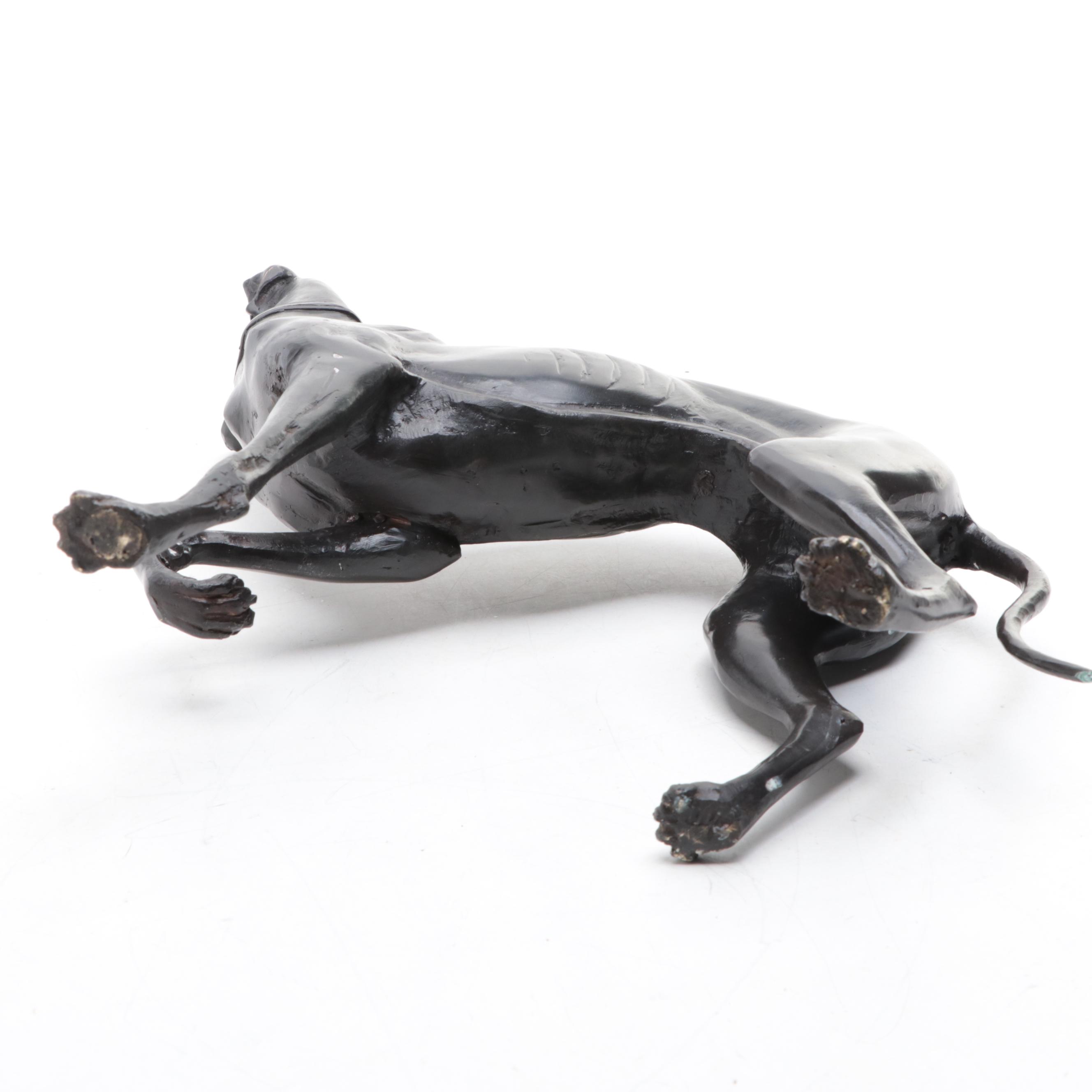 Cast Metal Greyhound Figurine