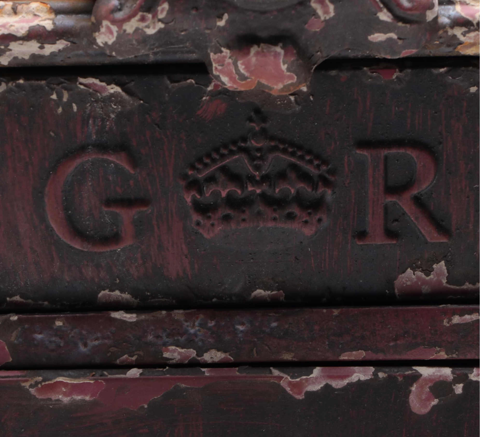 Late Victorian English Cast Metal Mail Letter Box