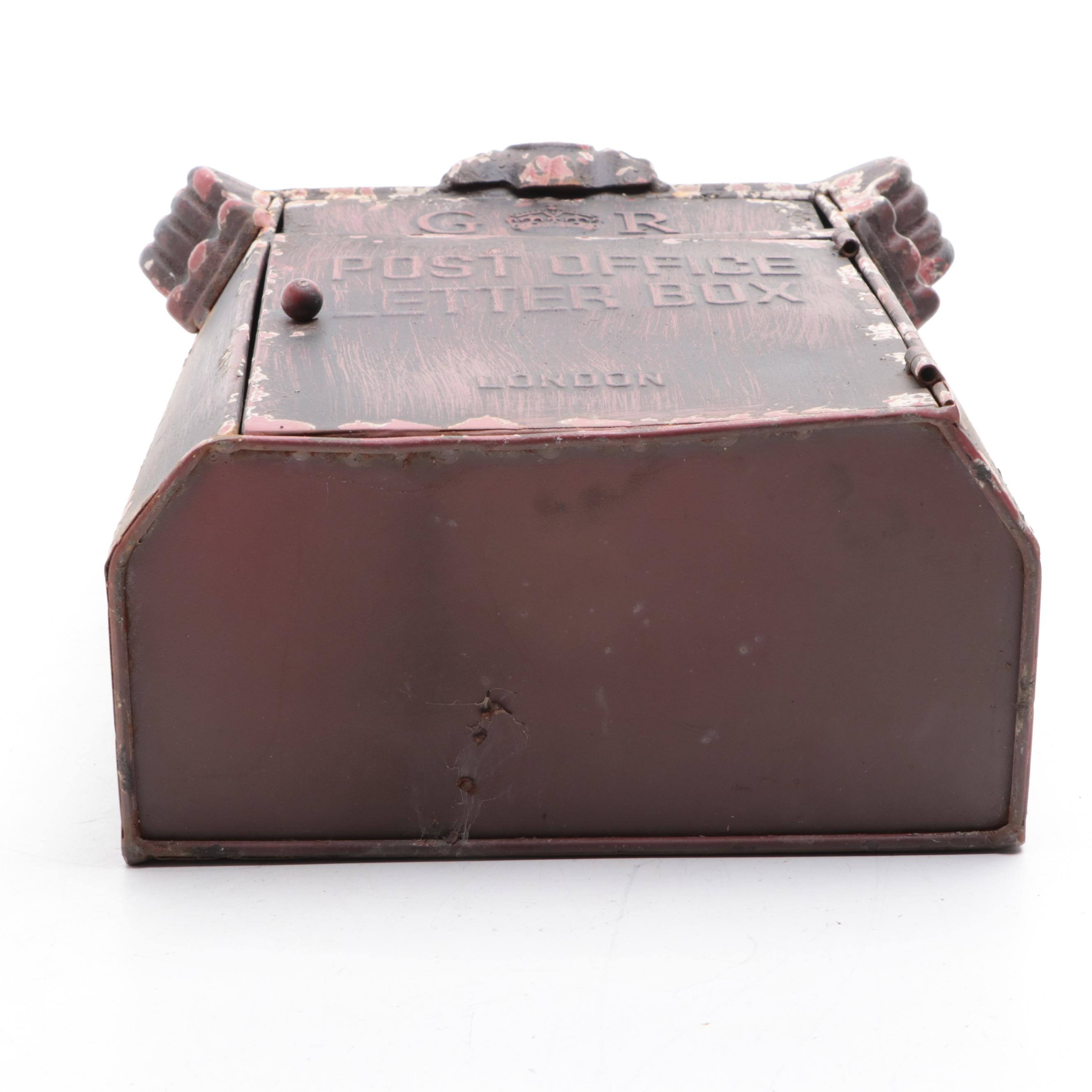 Late Victorian English Cast Metal Mail Letter Box