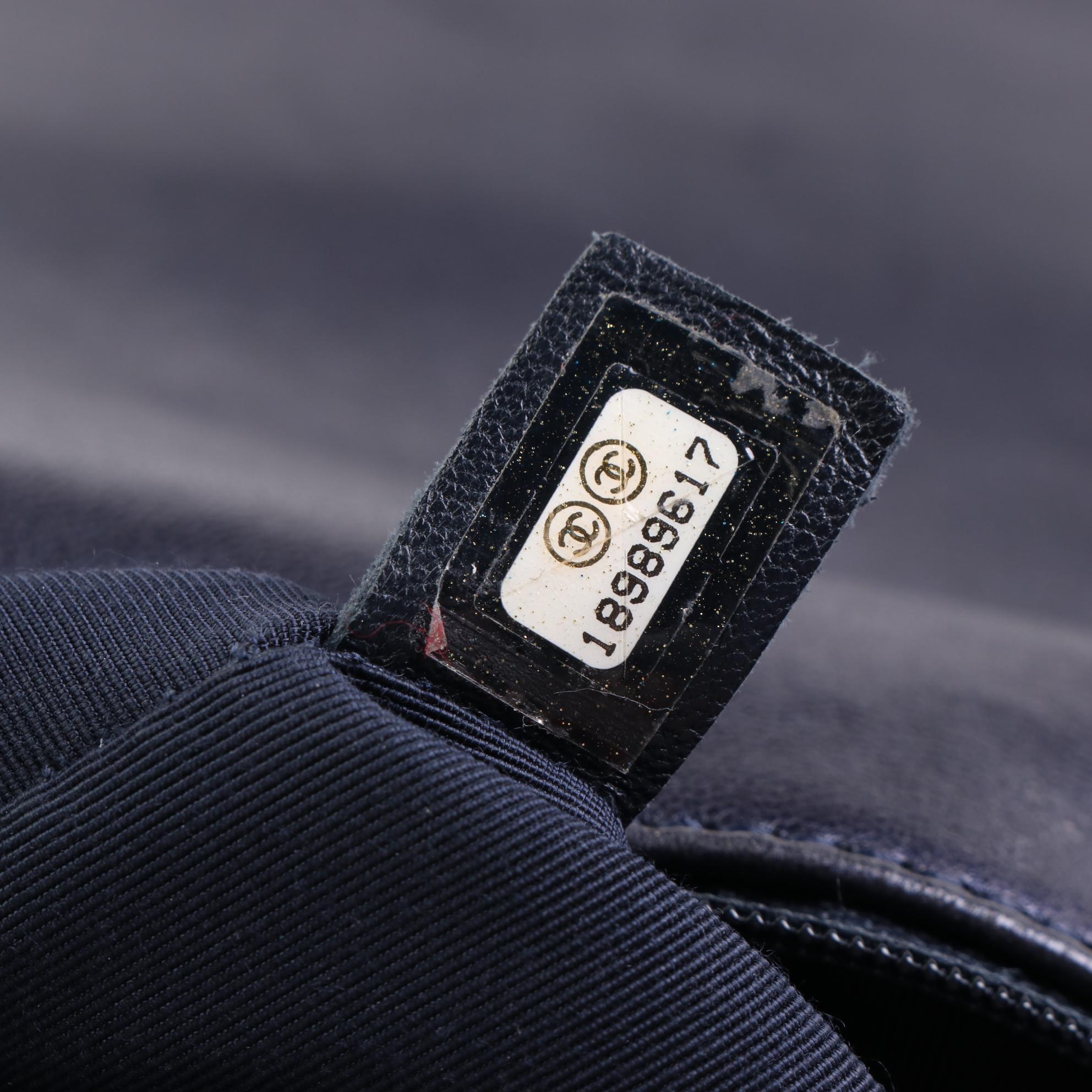 Chanel Large Boy Flap Bag in Cube-Embossed Lambskin Leather