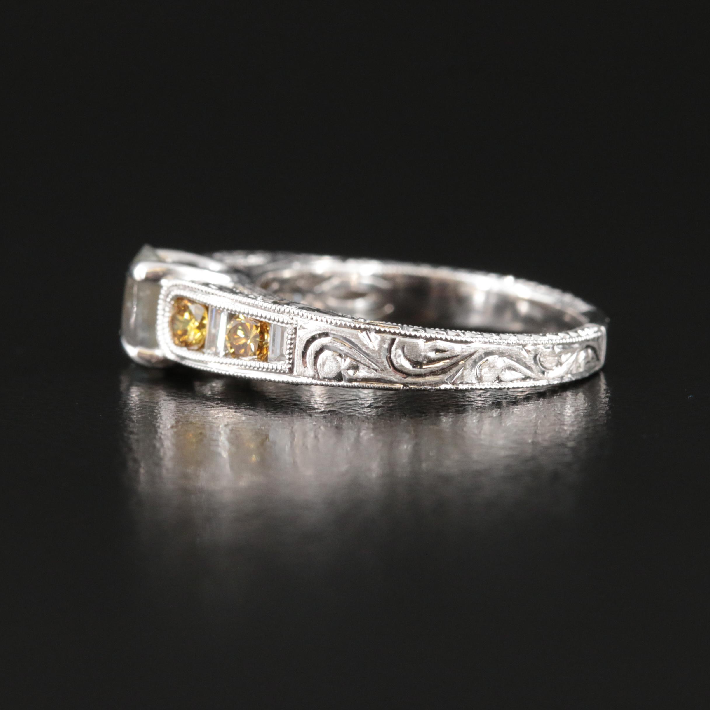 18K Alexandrite and Diamond Ring with GIA Report