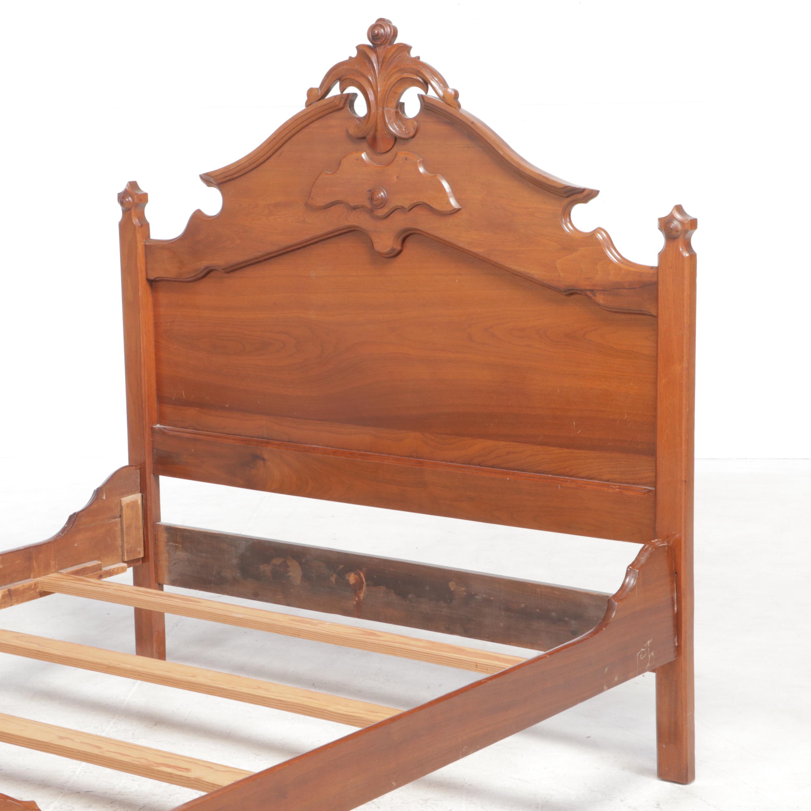 Victorian Walnut Bed Frame, Late 19th Century