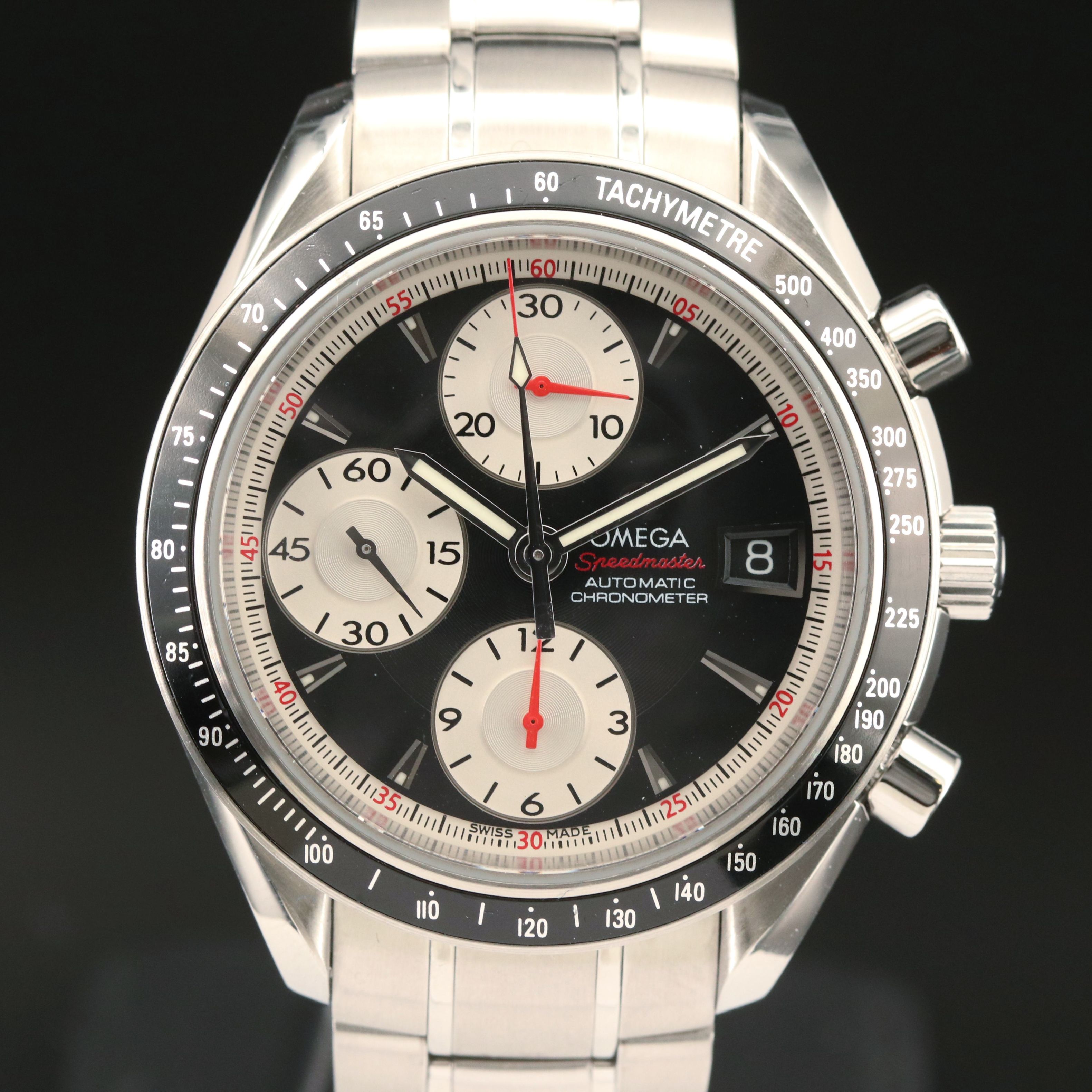 Omega Speedmaster Chronograph Date 40 Black "Panda" Steel Watch