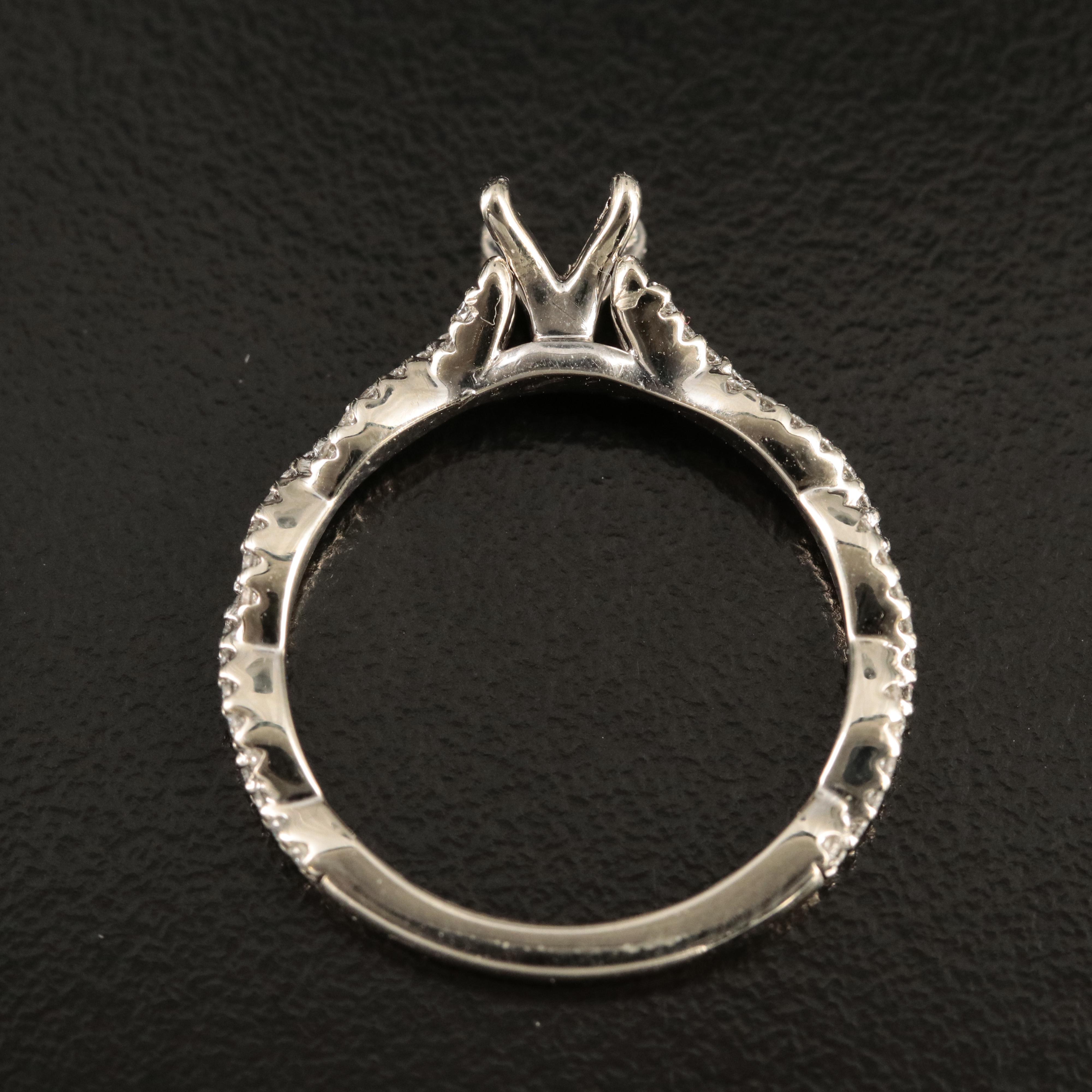 14K 0.33 CTW Diamond Semi Mount Braided Ring