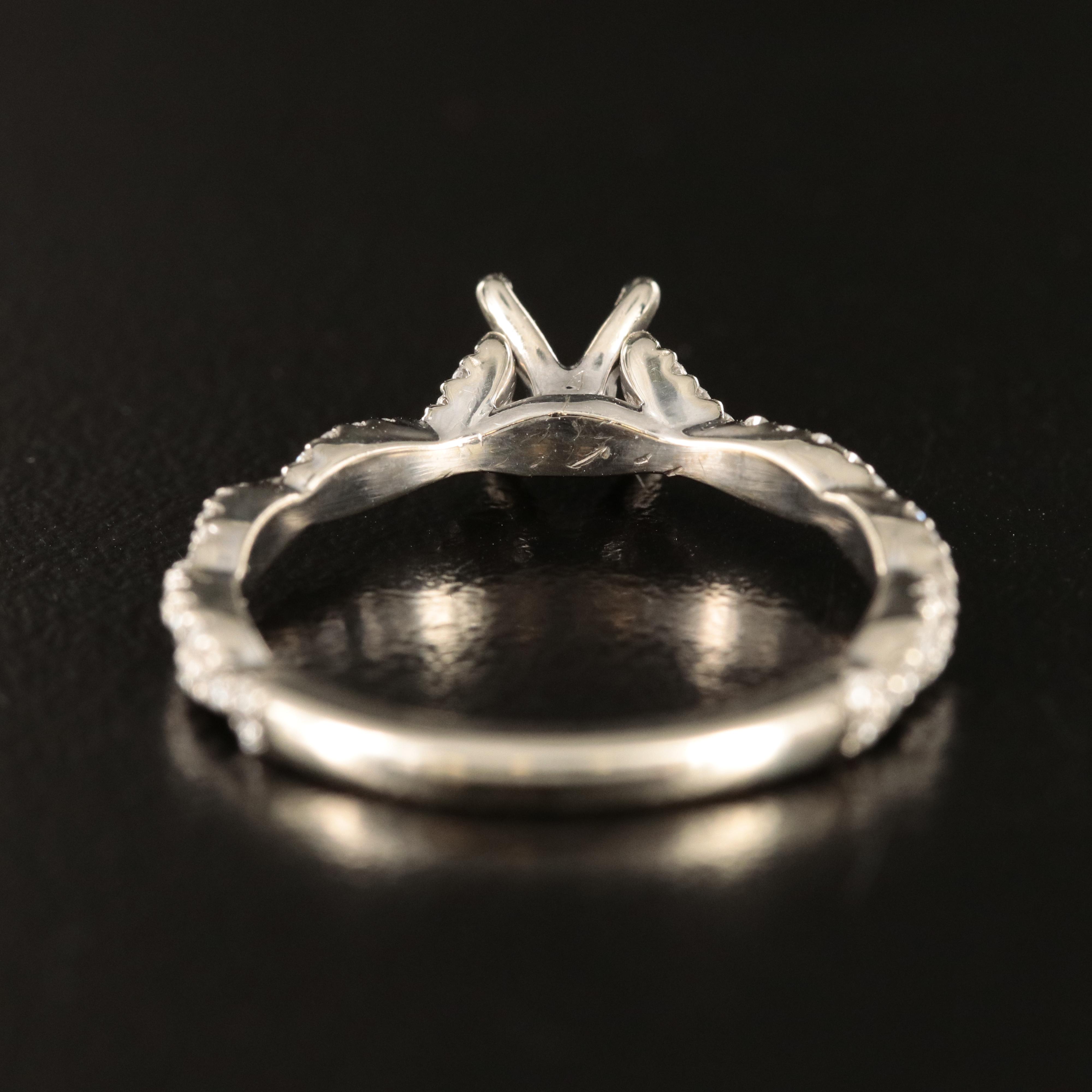 14K 0.33 CTW Diamond Semi Mount Braided Ring