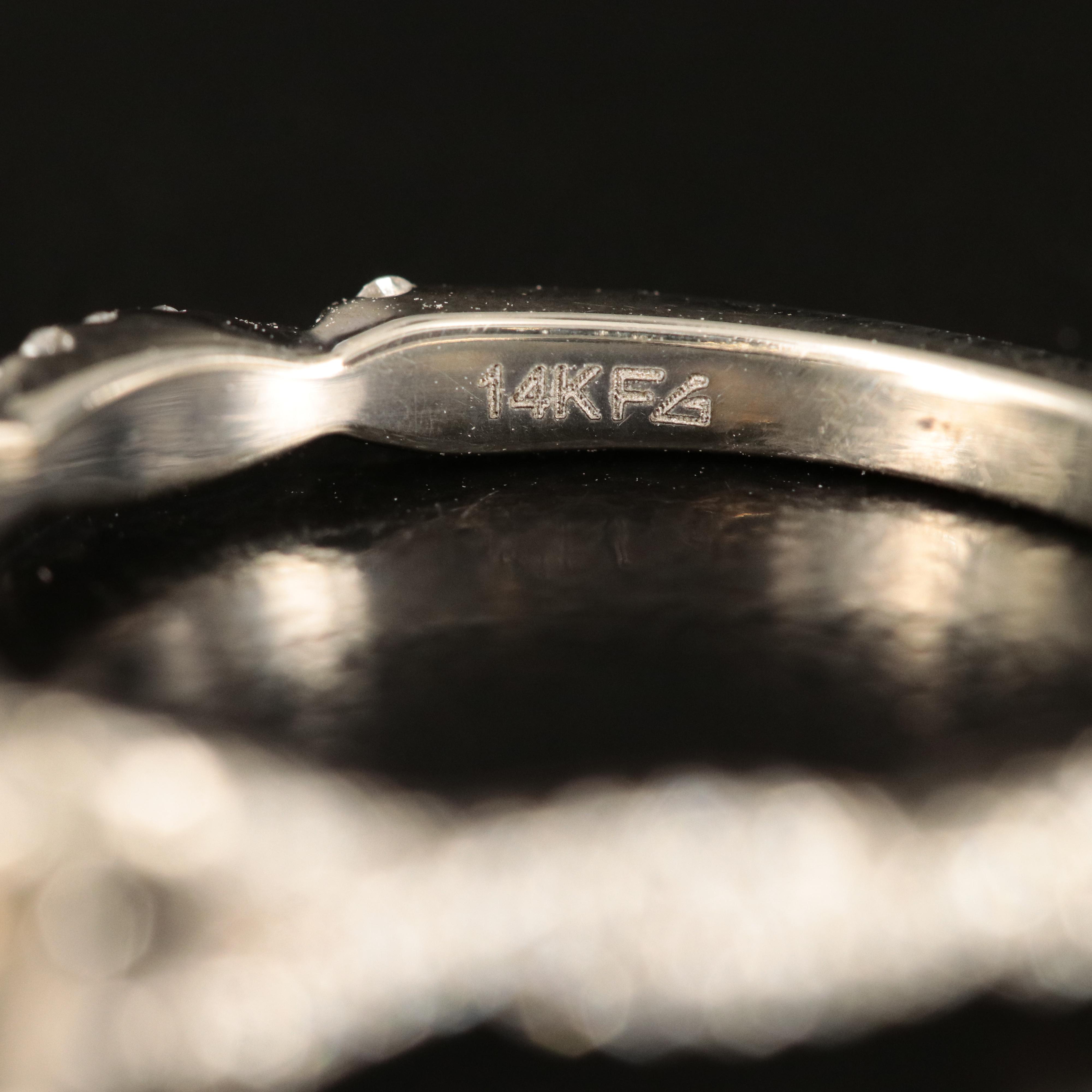 14K 0.33 CTW Diamond Semi Mount Braided Ring