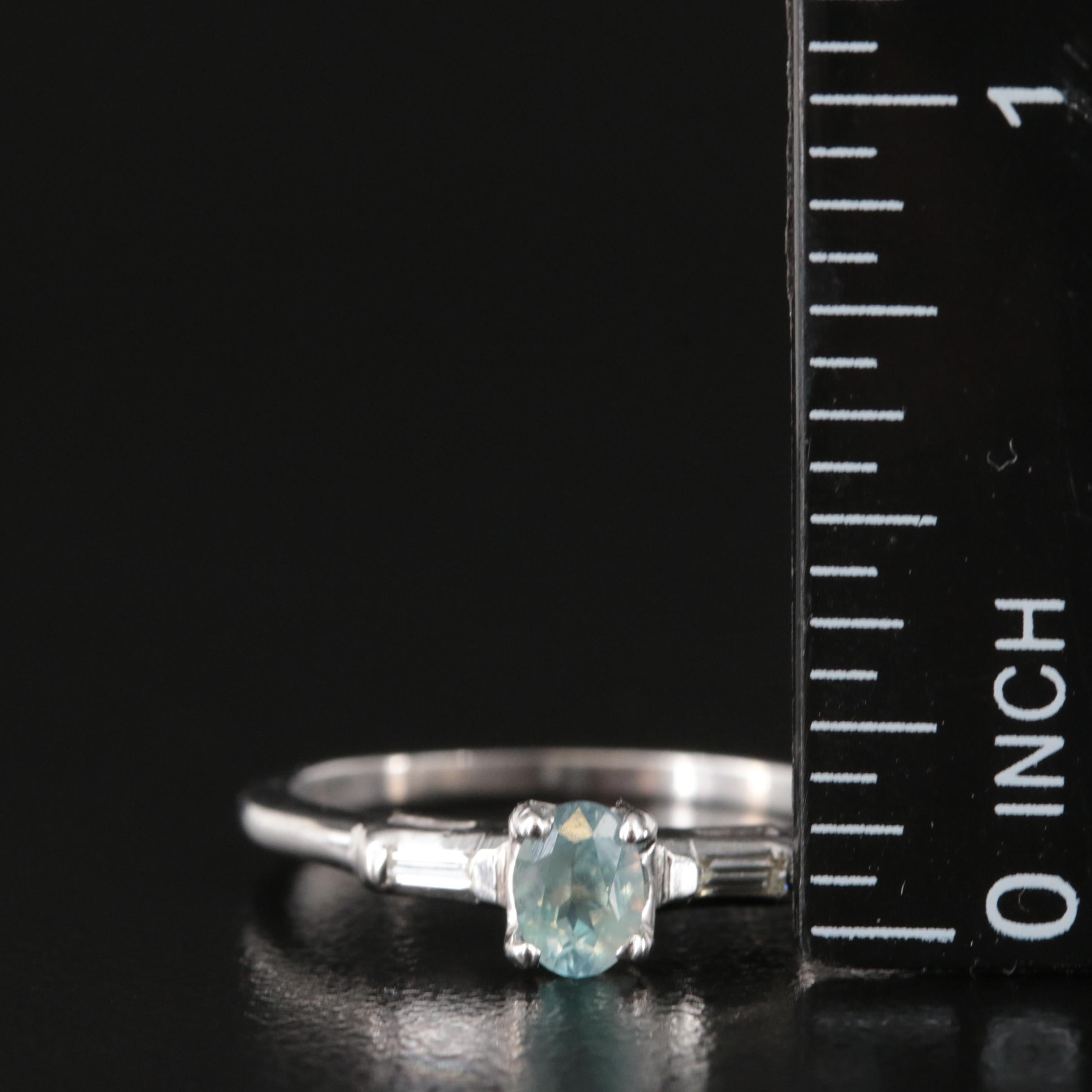 14K Alexandrite and Diamond Ring