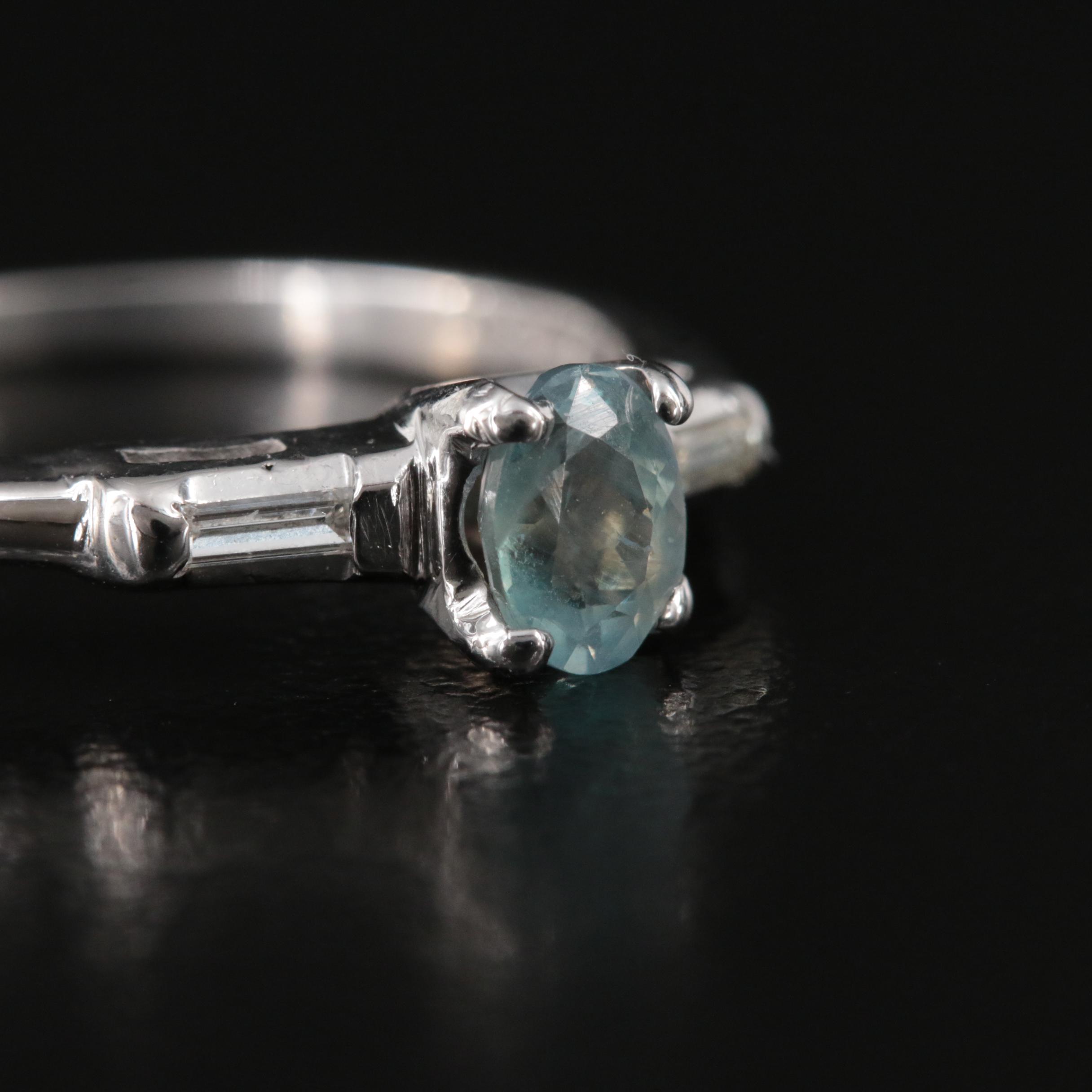 14K Alexandrite and Diamond Ring