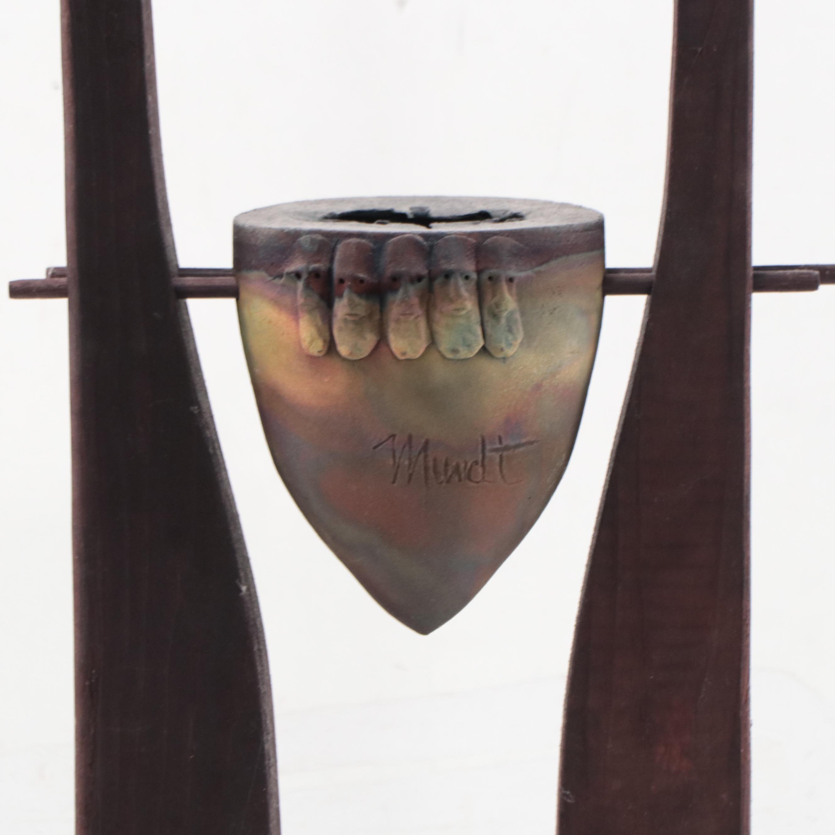 Phile Mundt Raku Ceramic Sculpture