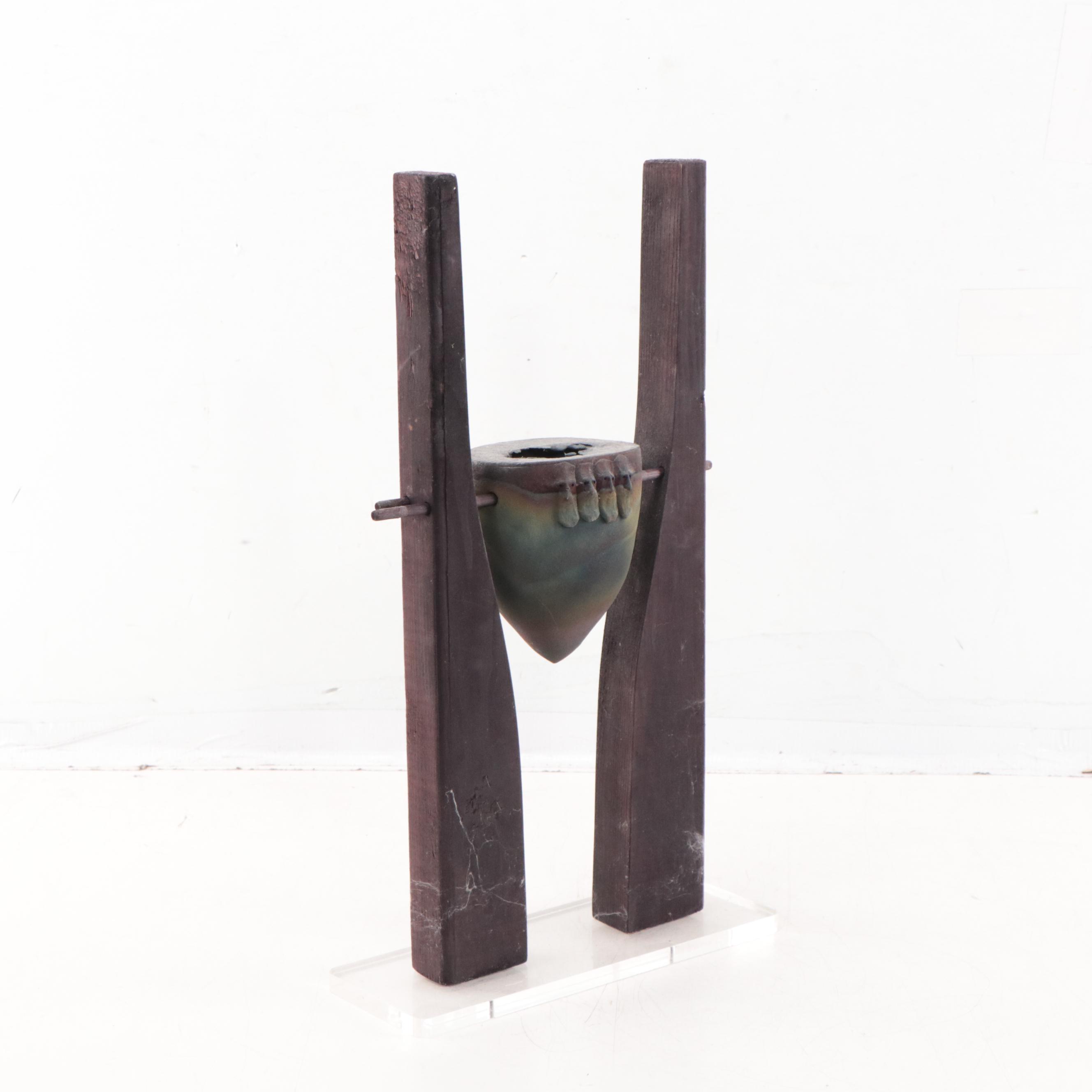 Phile Mundt Raku Ceramic Sculpture