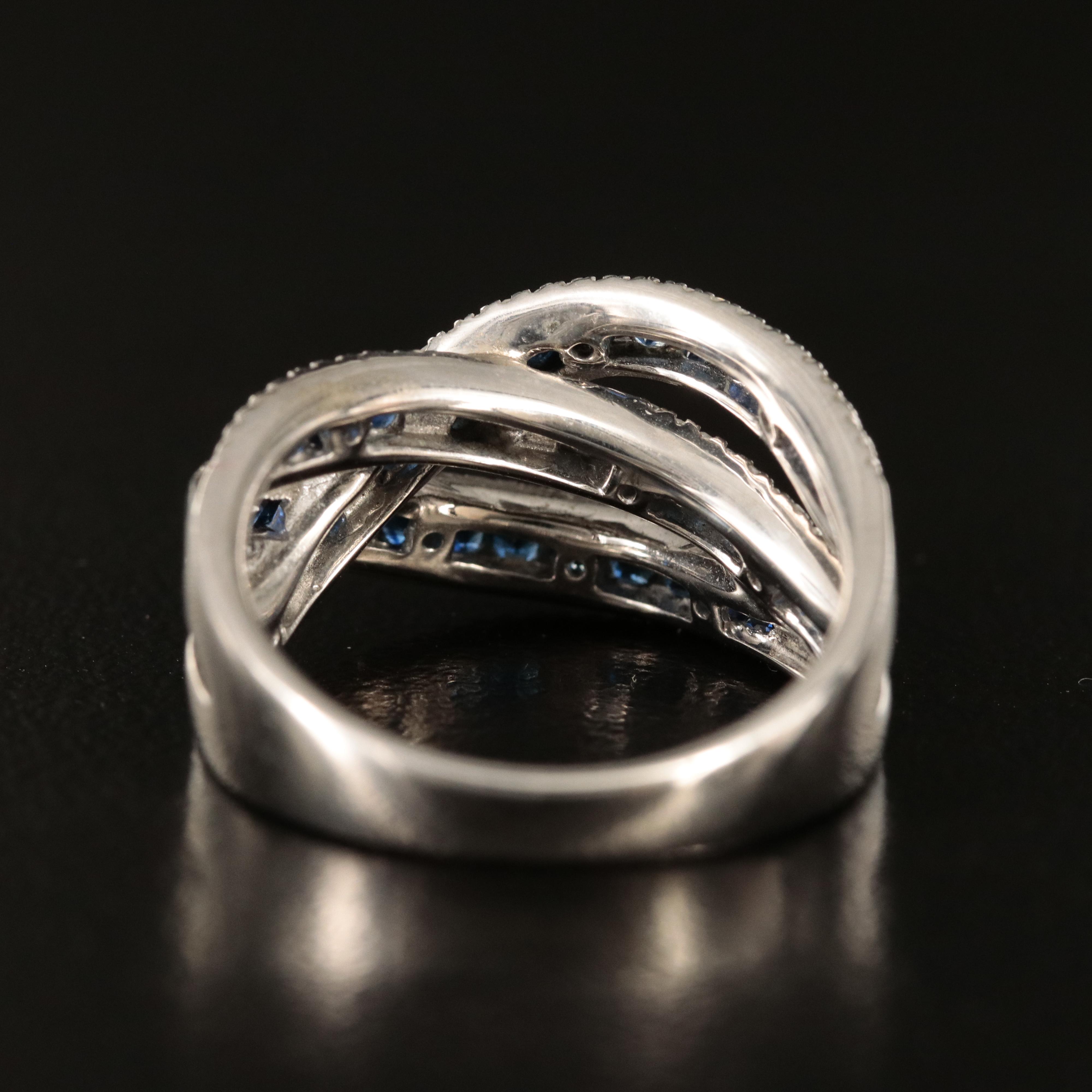 EFFY 14K Sapphire and Diamond Crossover Ring