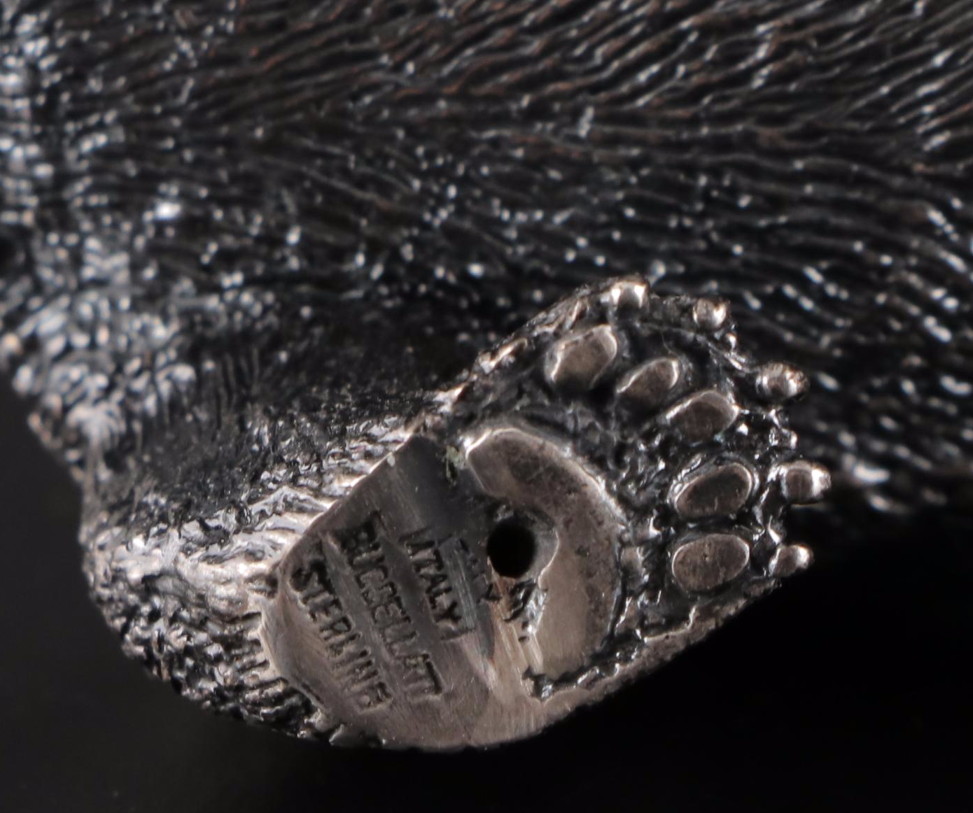 Buccellati Italian Electroform Sterling Silver Bengal Tiger and Panda Figurines