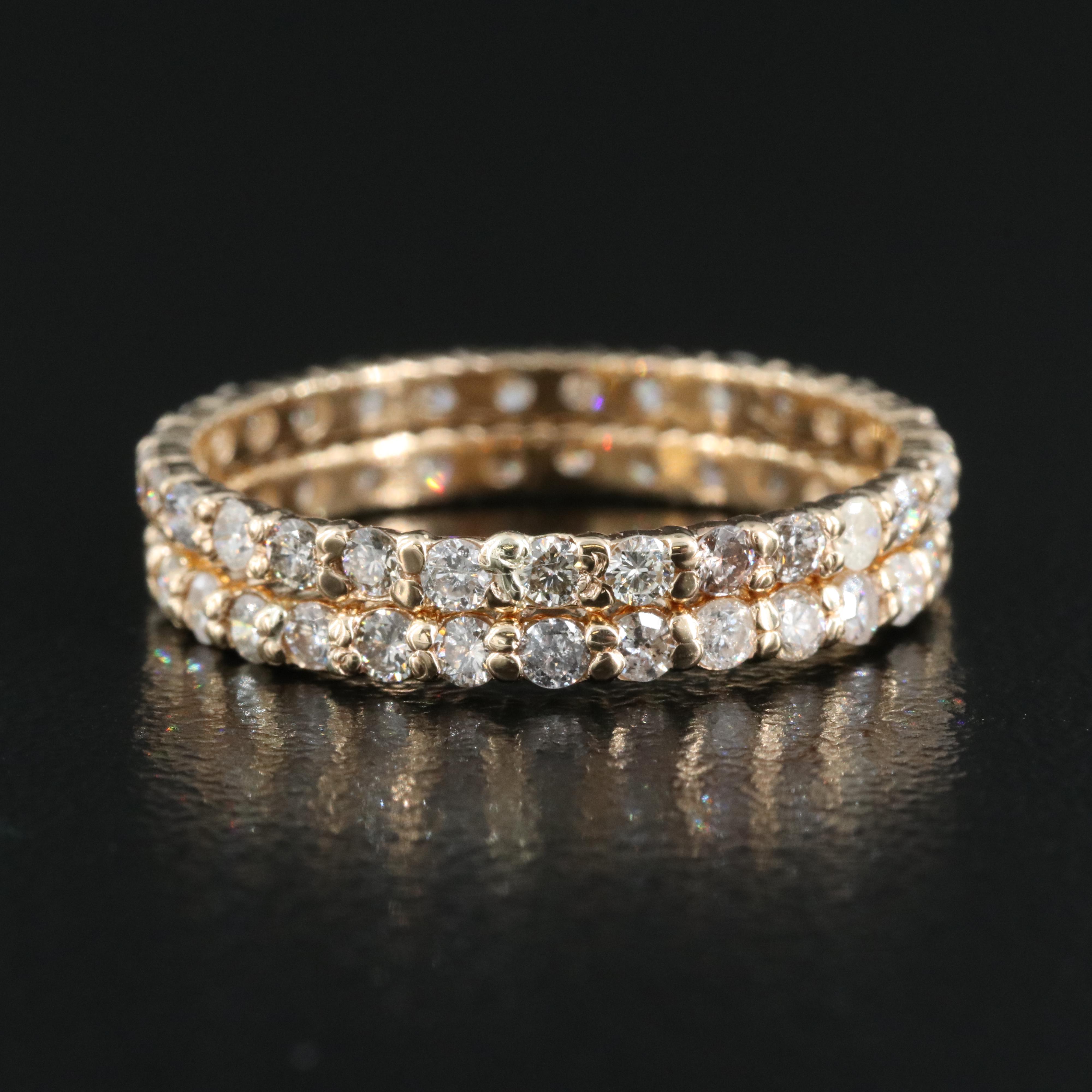 14K 1.37 CTW Diamond Eternity Bands