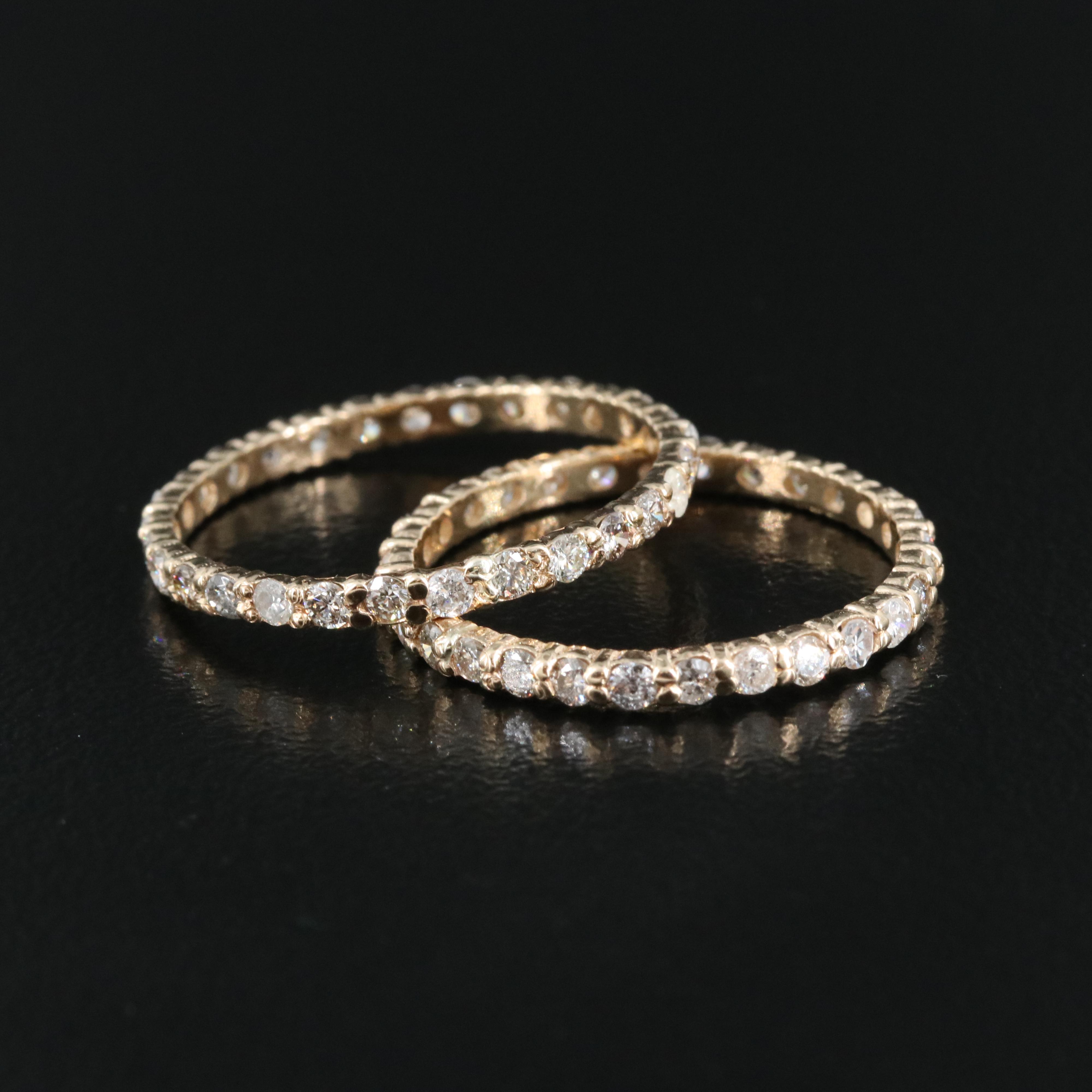 14K 1.37 CTW Diamond Eternity Bands