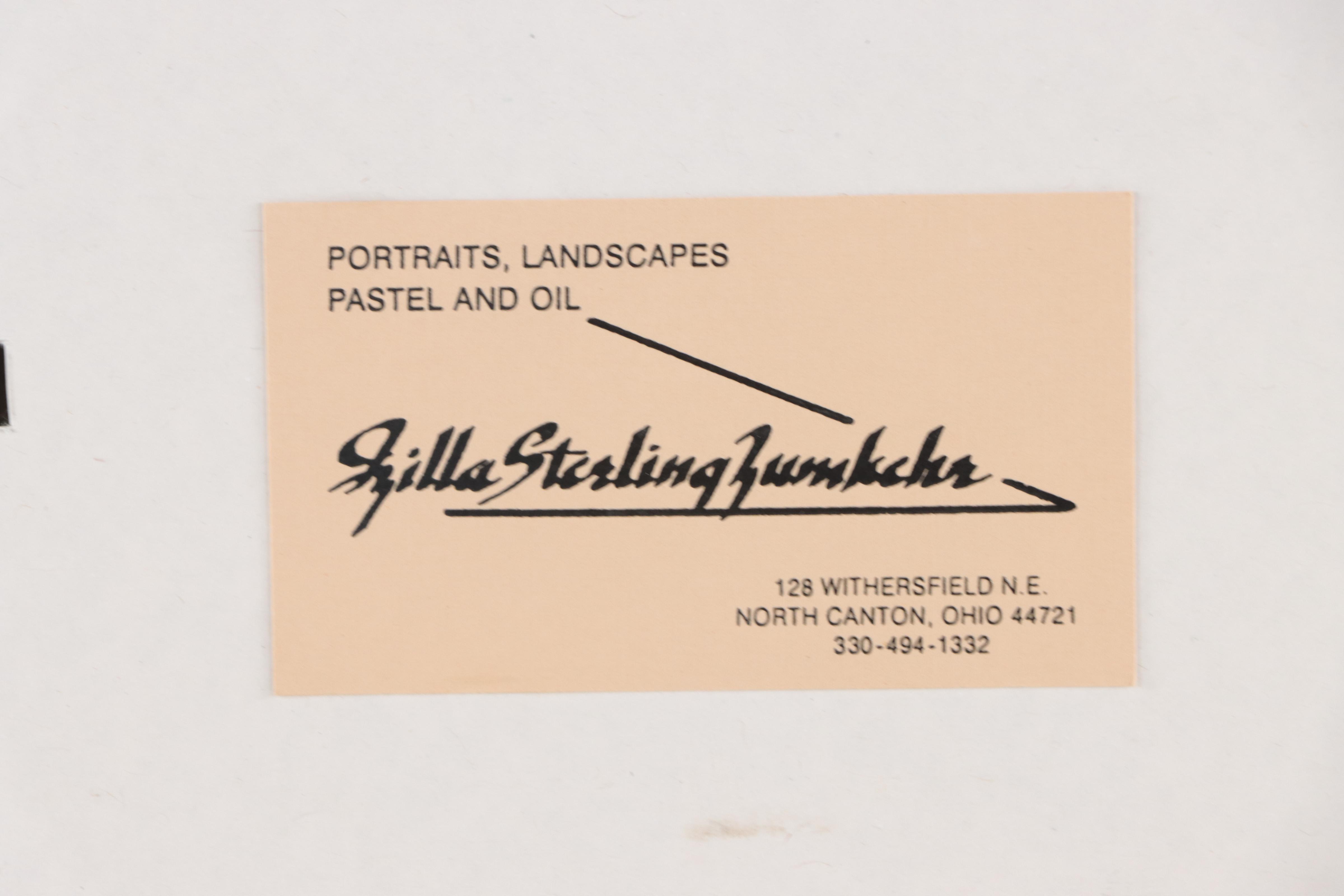 Izilla Sterling Zumkehr Oil Painting of Coastal Landscape