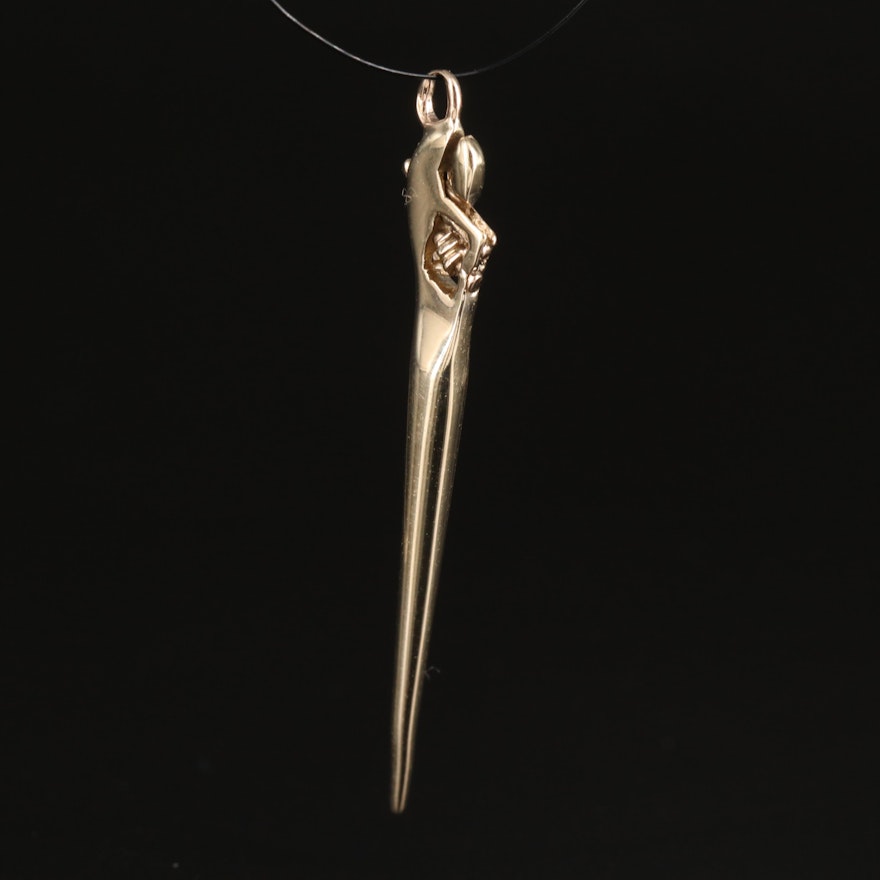 14K Spud Wrench Charm