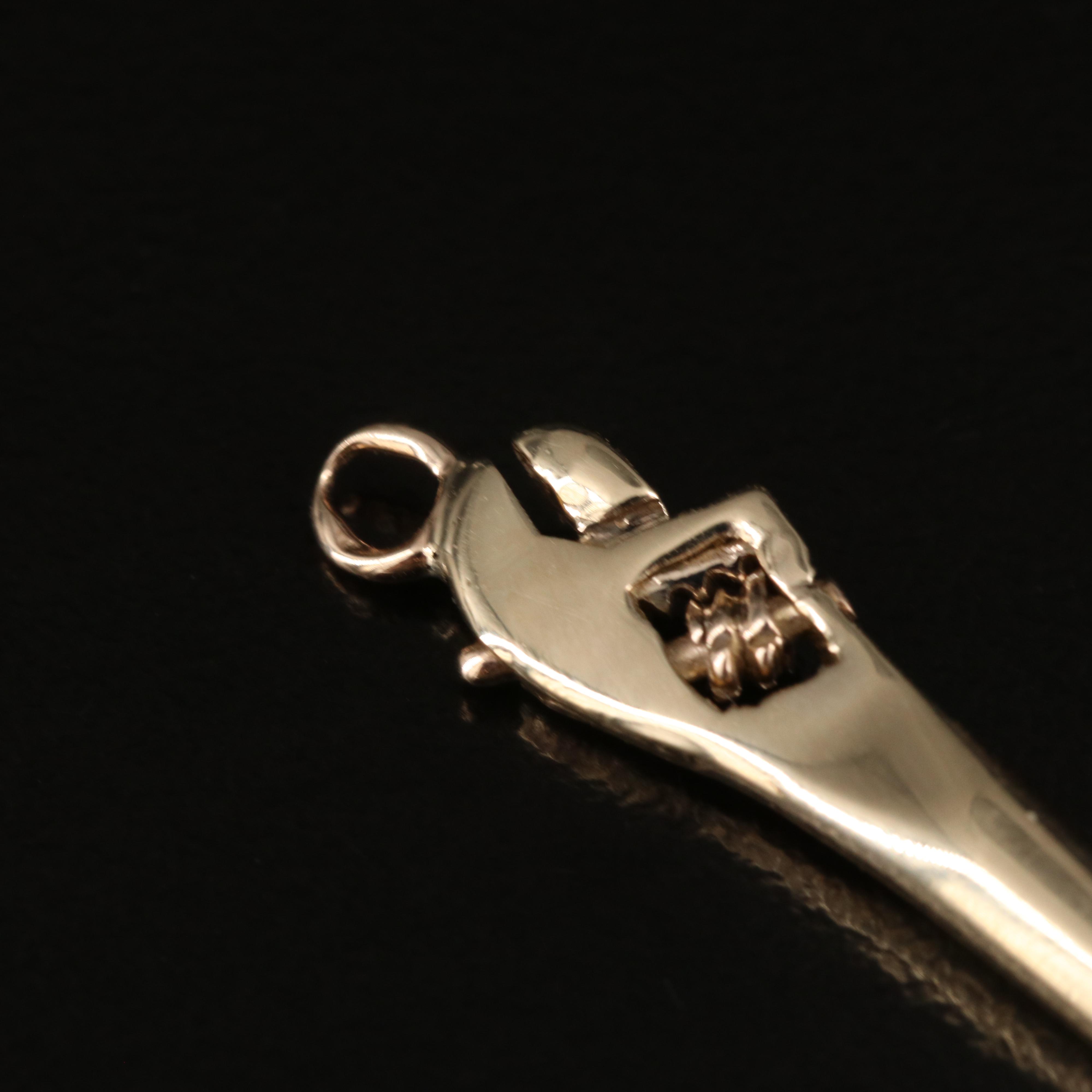 14K Spud Wrench Charm