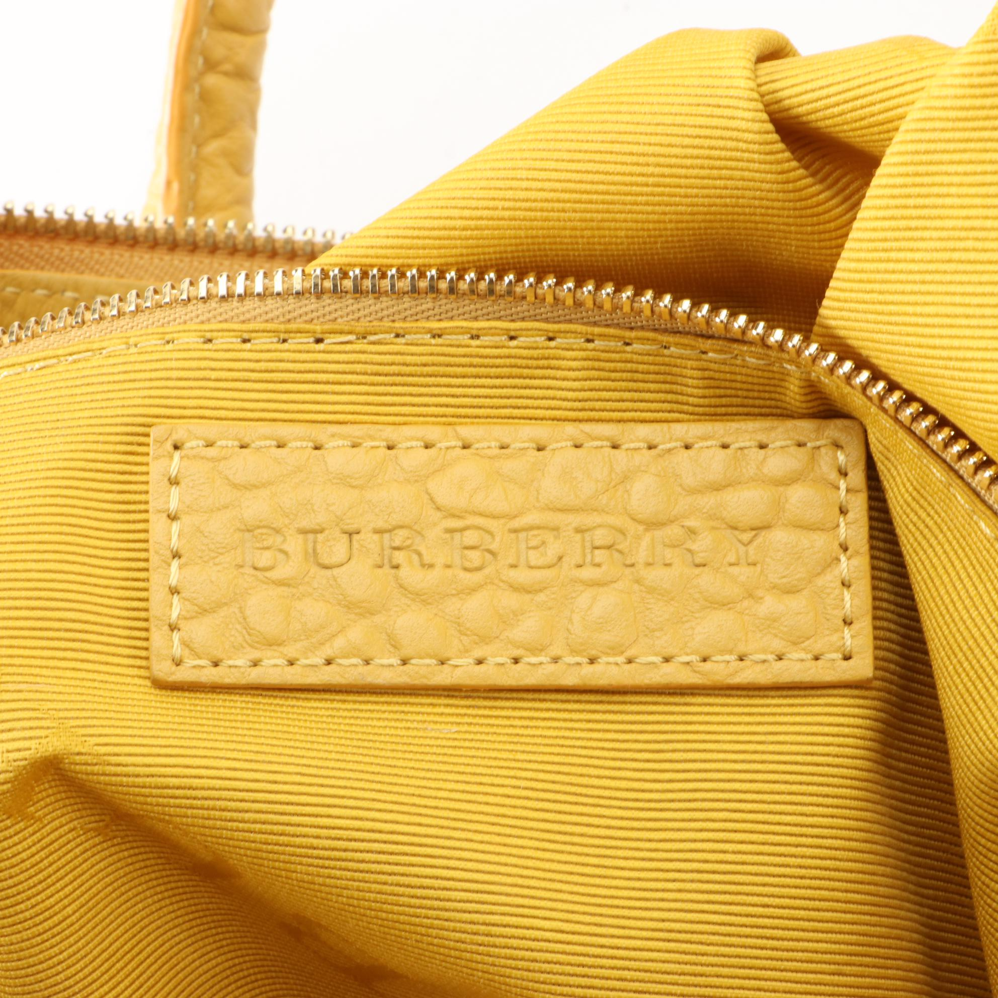 Burberry Dewsbury Two-Way Tote in Check Embossed Leather