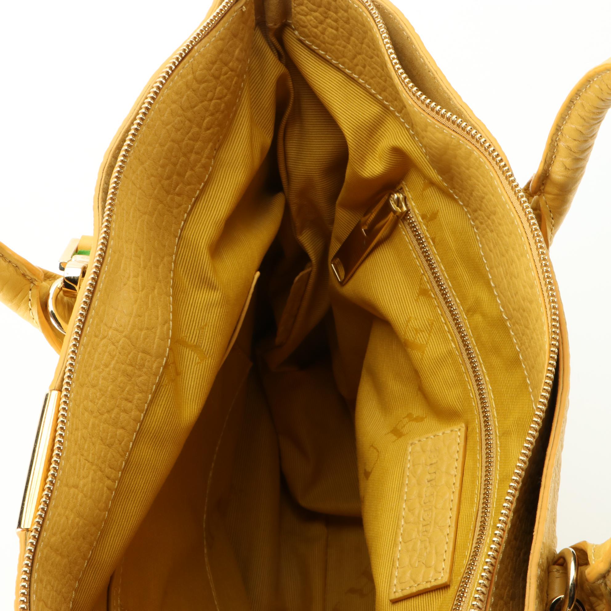 Burberry Dewsbury Two-Way Tote in Check Embossed Leather