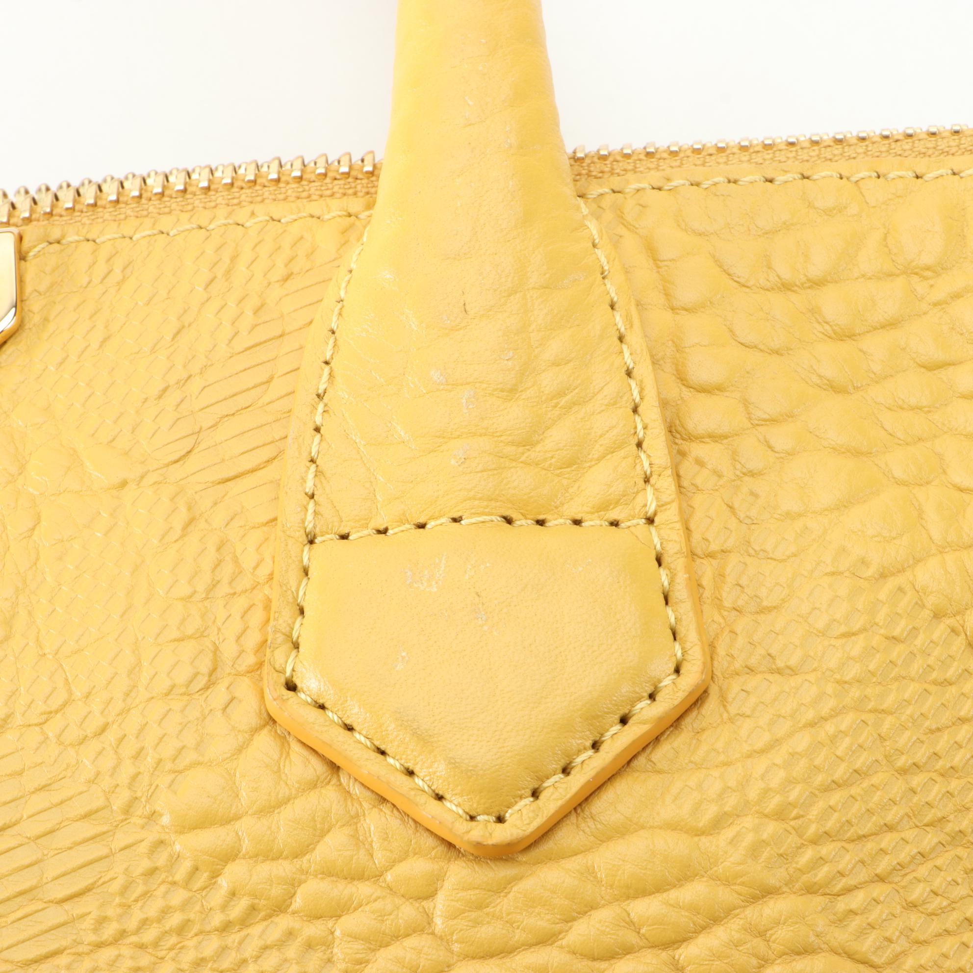 Burberry Dewsbury Two-Way Tote in Check Embossed Leather