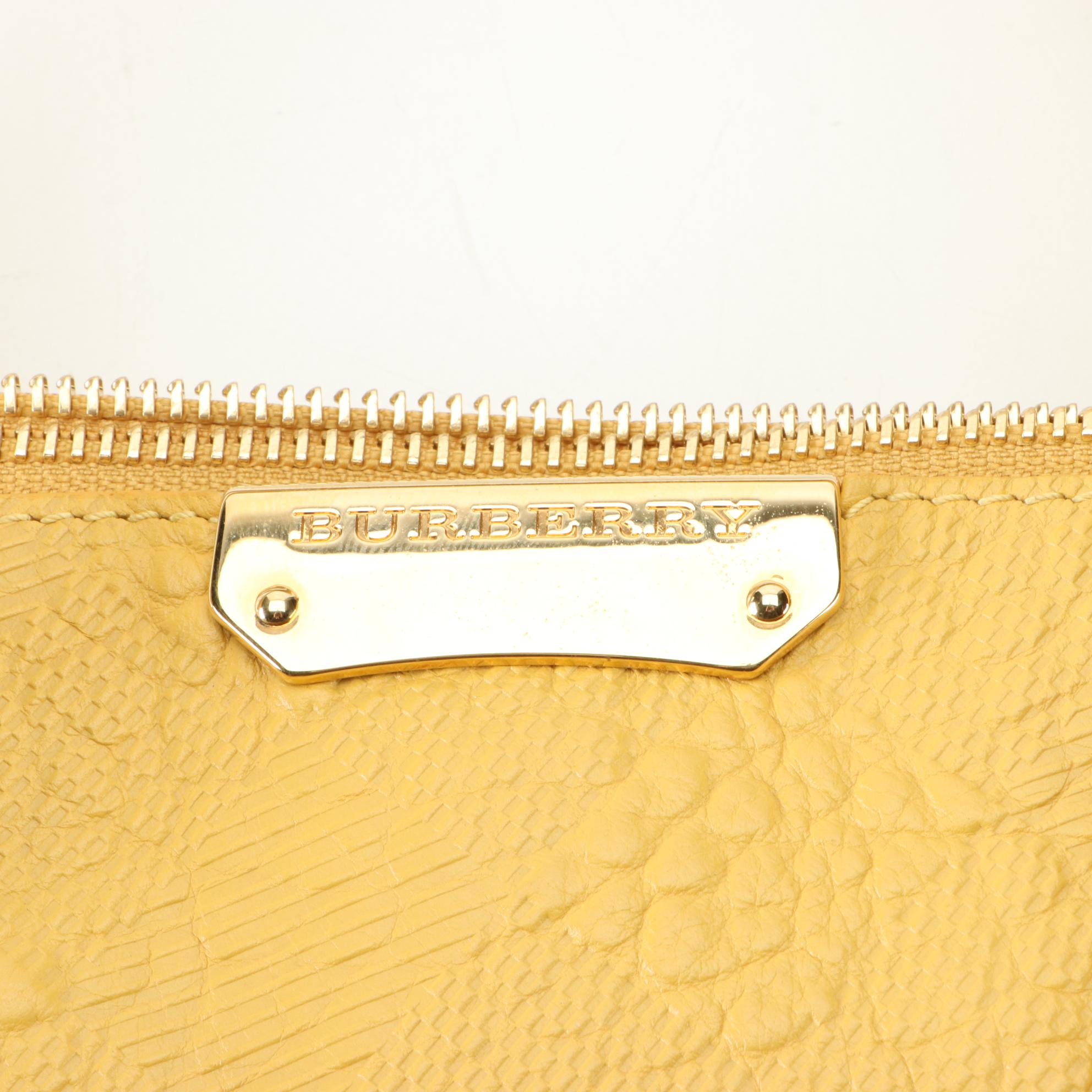 Burberry Dewsbury Two-Way Tote in Check Embossed Leather