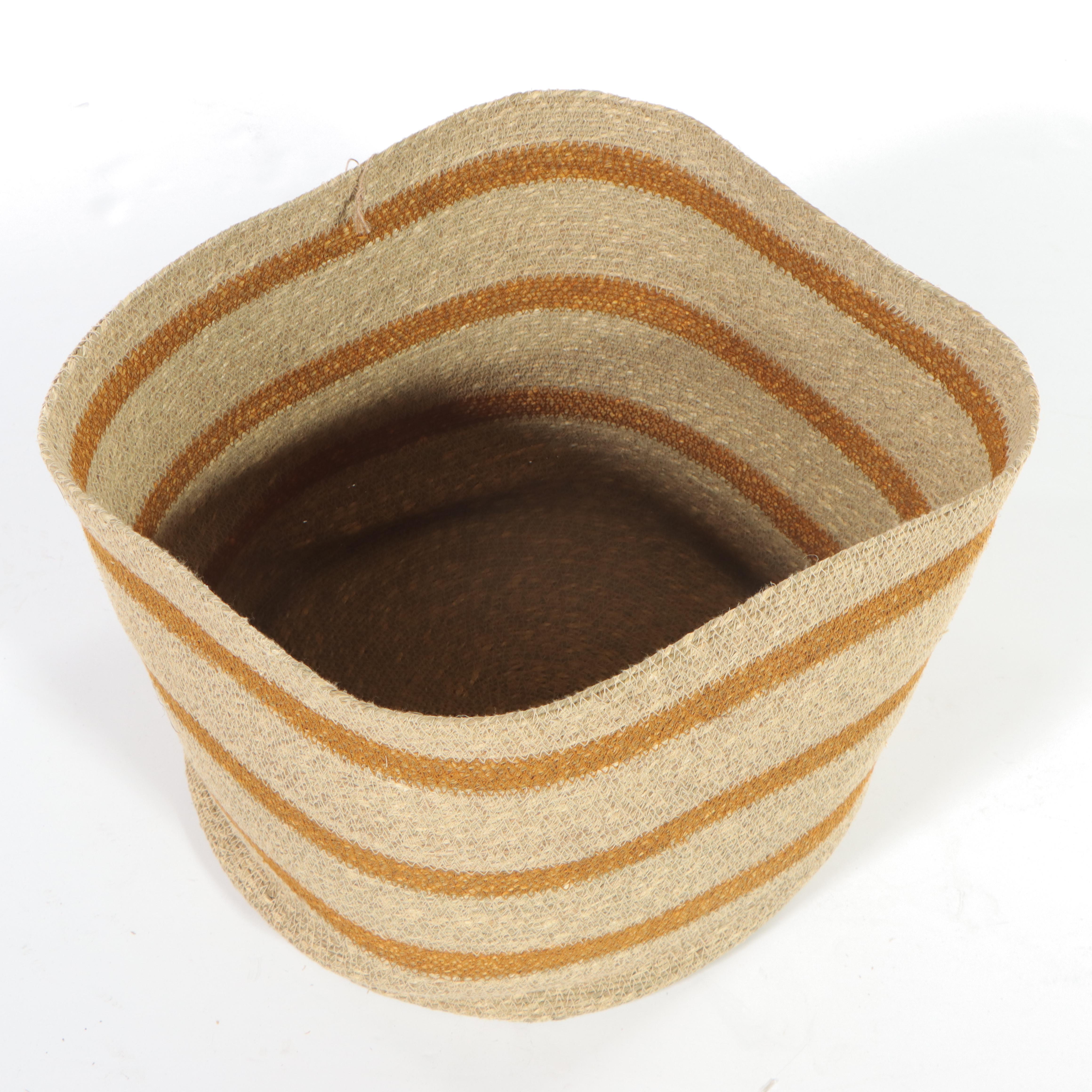 Threshold With Studio McGee Woven Magazine Holder and Striped Basket