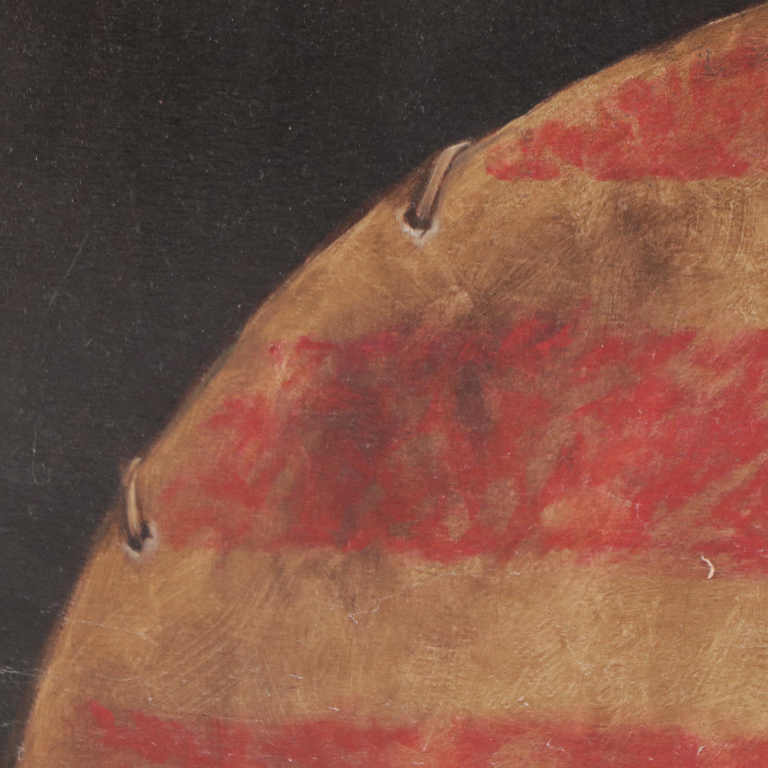 K. Henderson Oil Portrait Painting "I Listen and Watch"