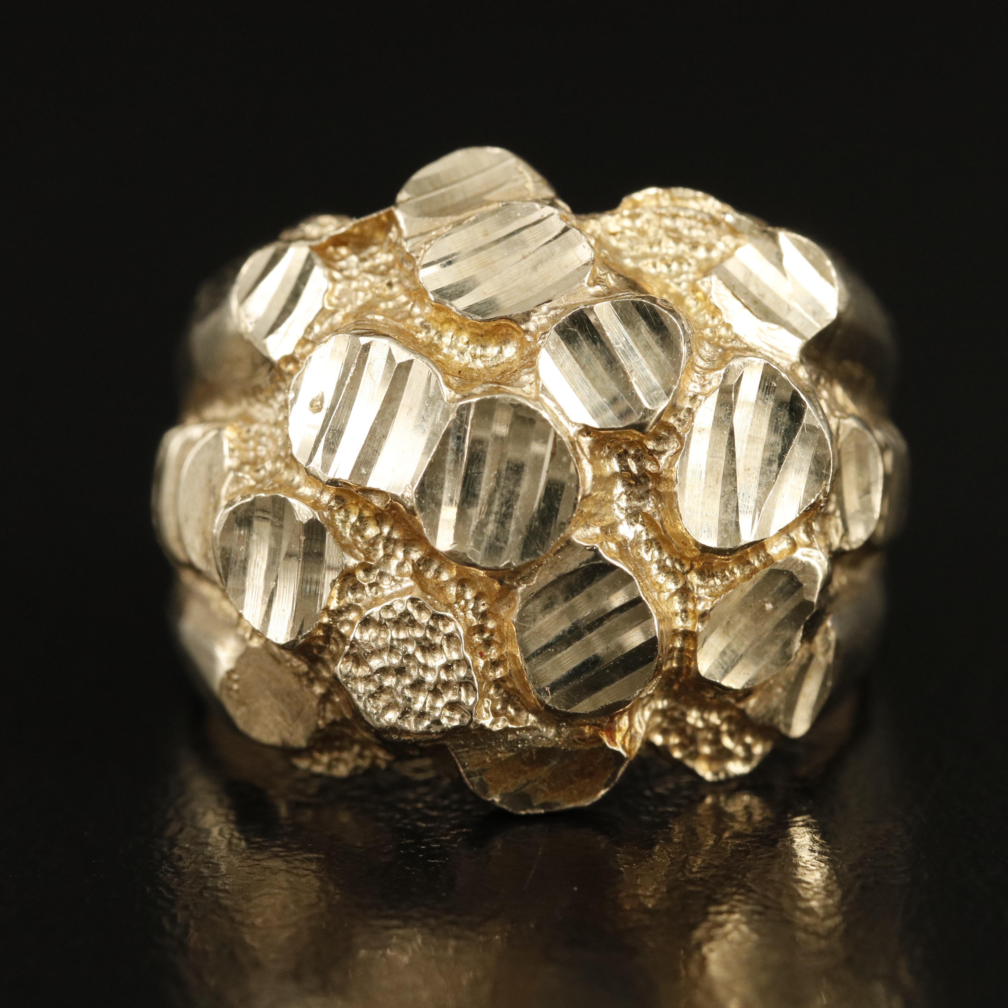 10K Nugget Style Ring