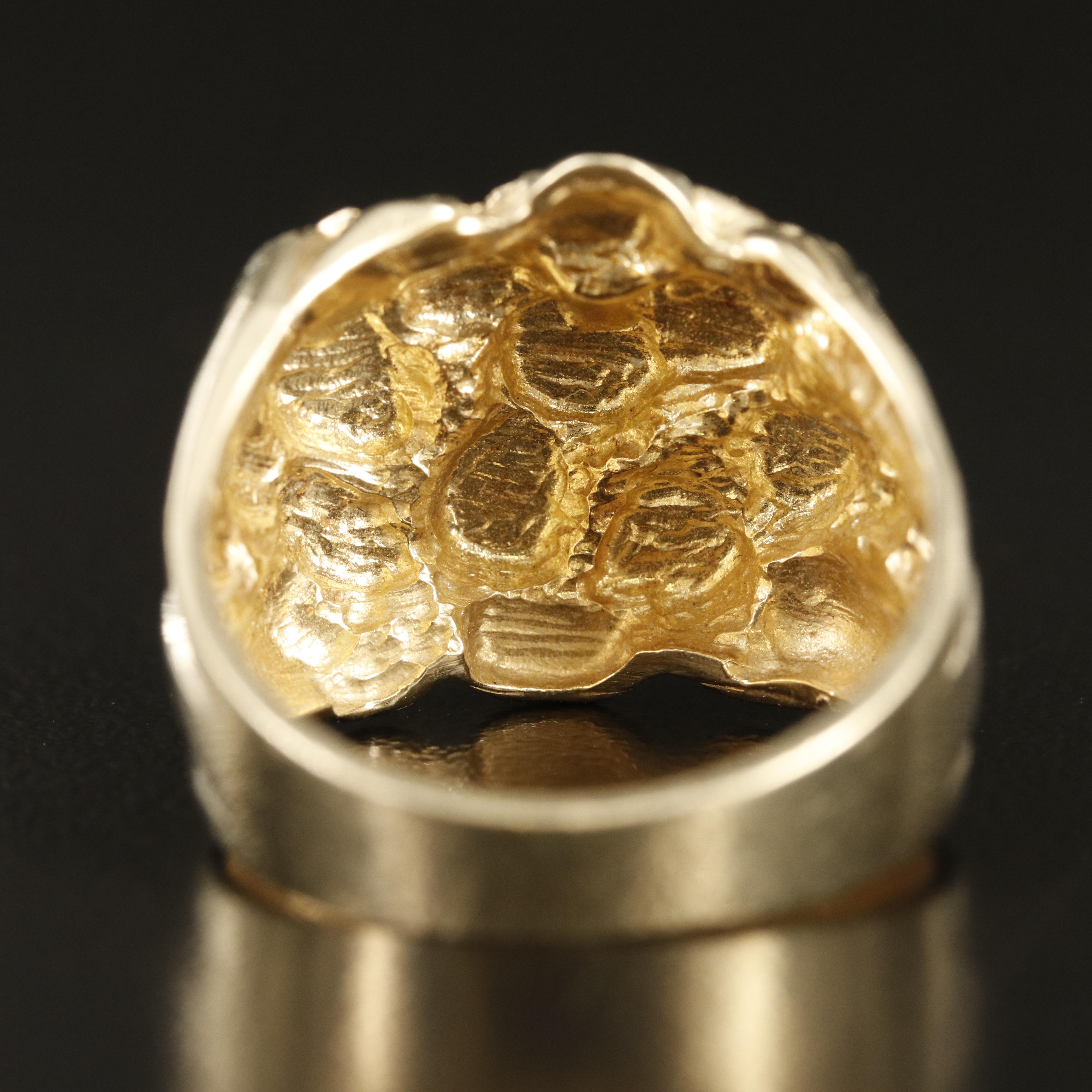 10K Nugget Style Ring