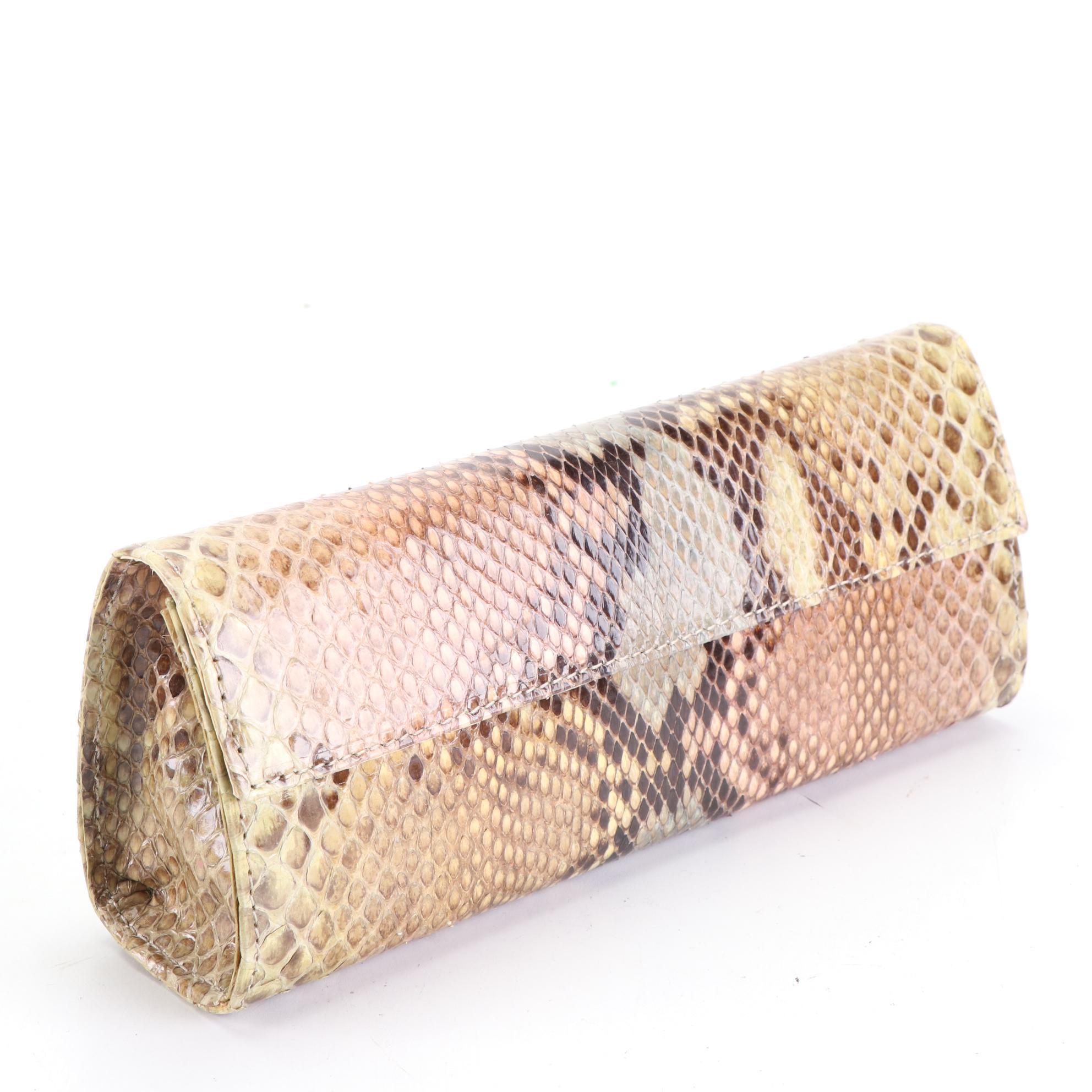 Belle Grotto Couture Clutches in Python Snakeskin