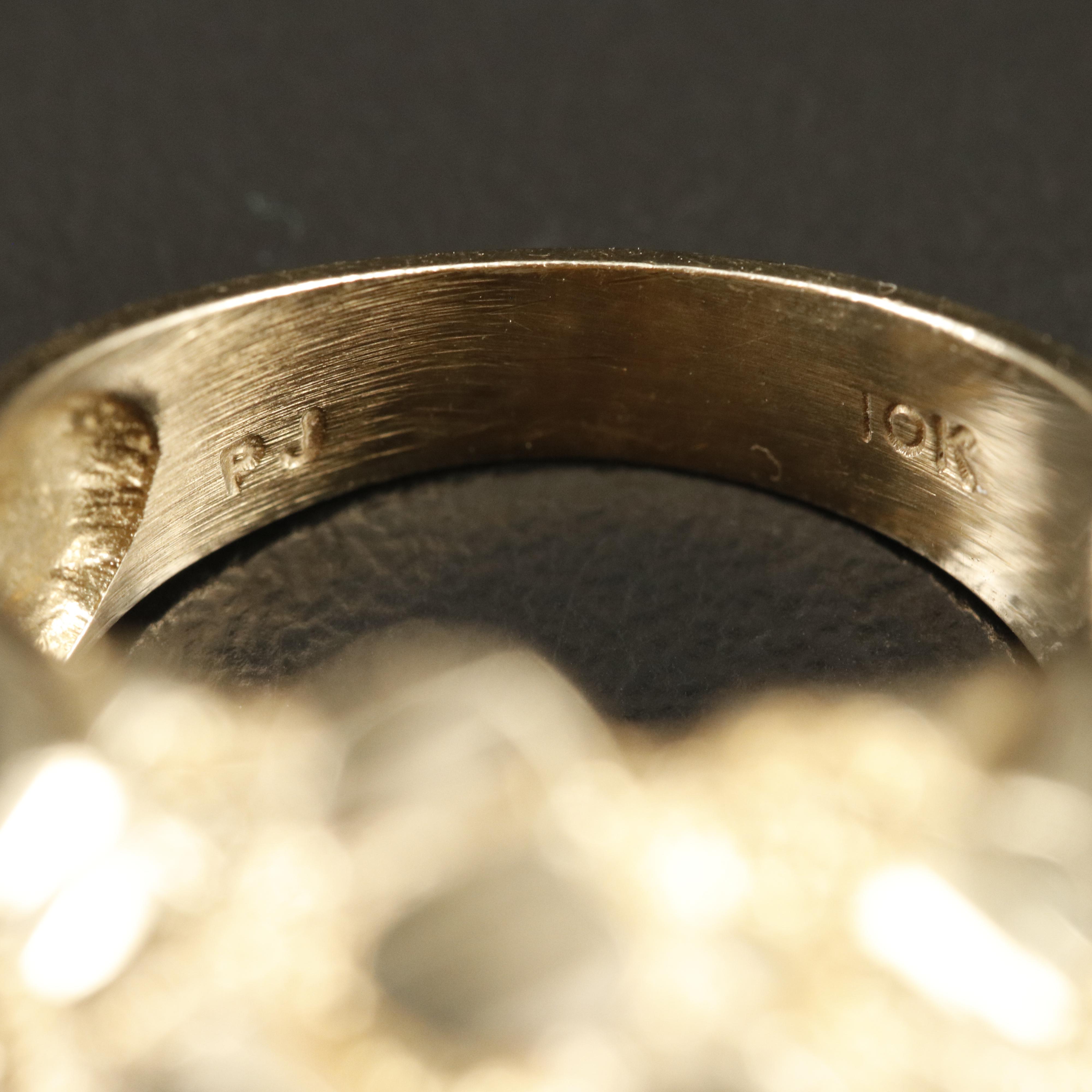 10K Nugget Style Ring