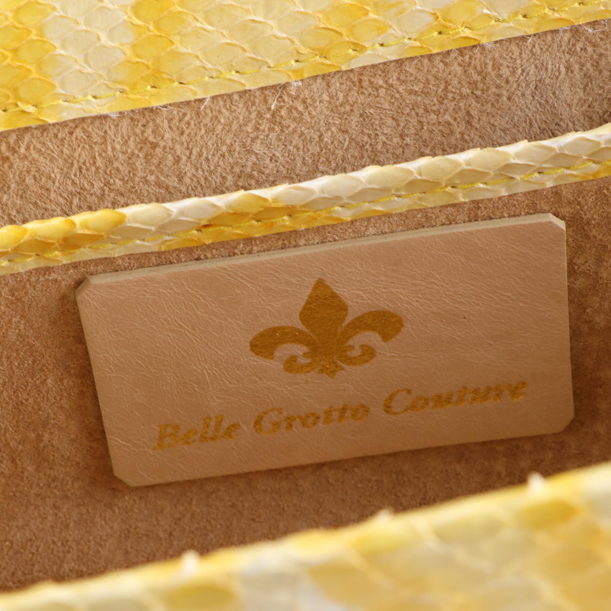 Belle Grotto Couture Clutches in Python Snakeskin