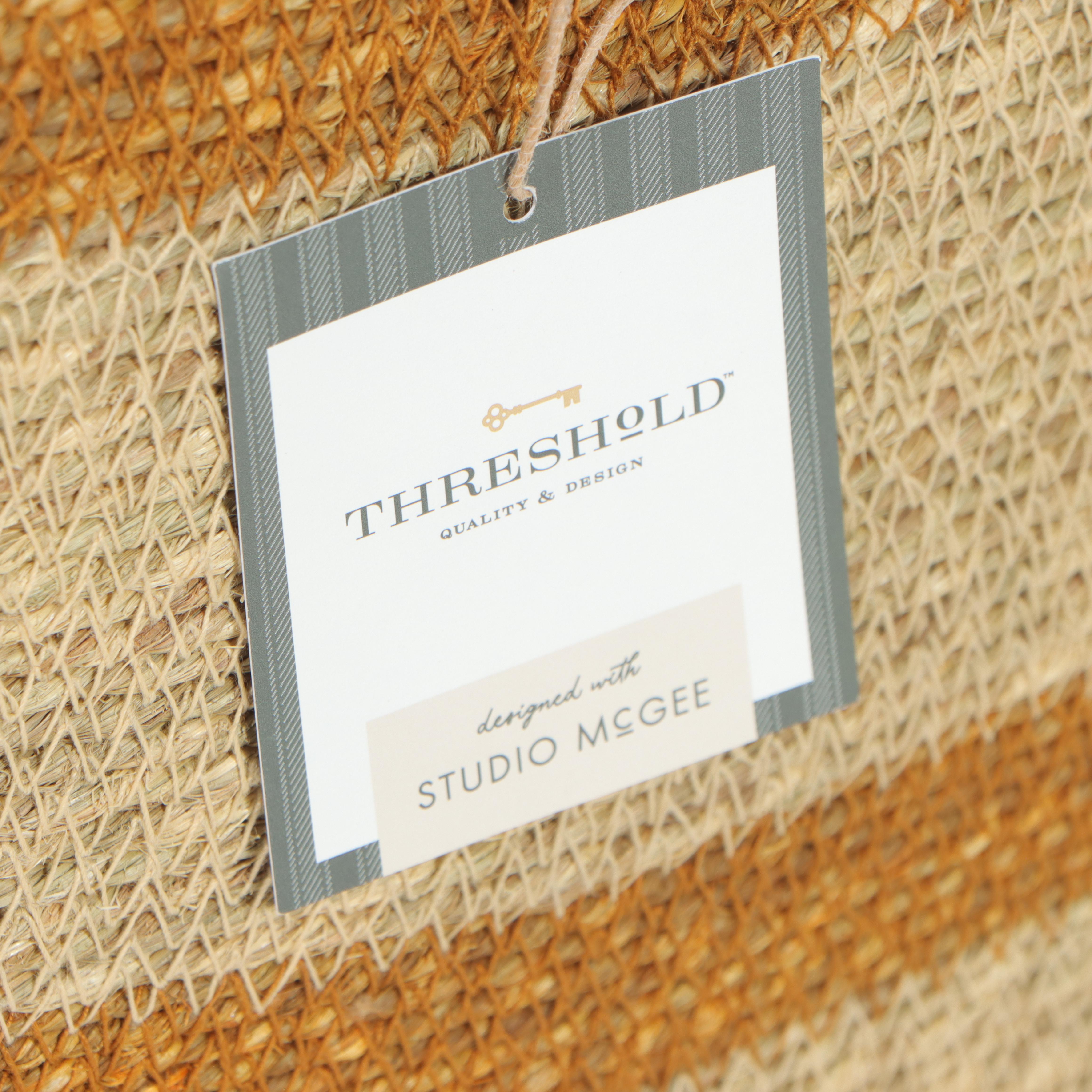 Threshold With Studio McGee Woven Magazine Holder and Striped Basket
