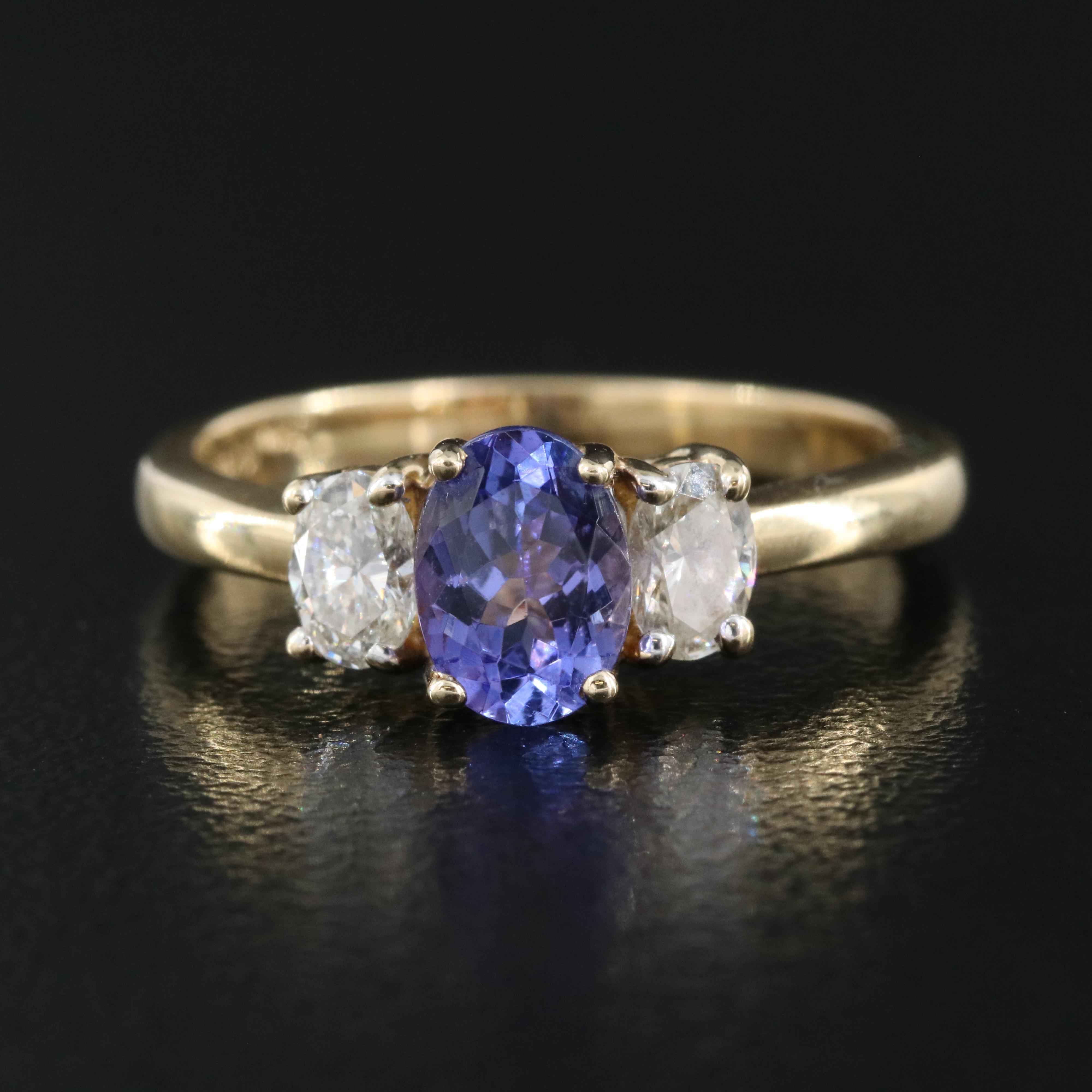 14K Tanzanite and Diamond Ring